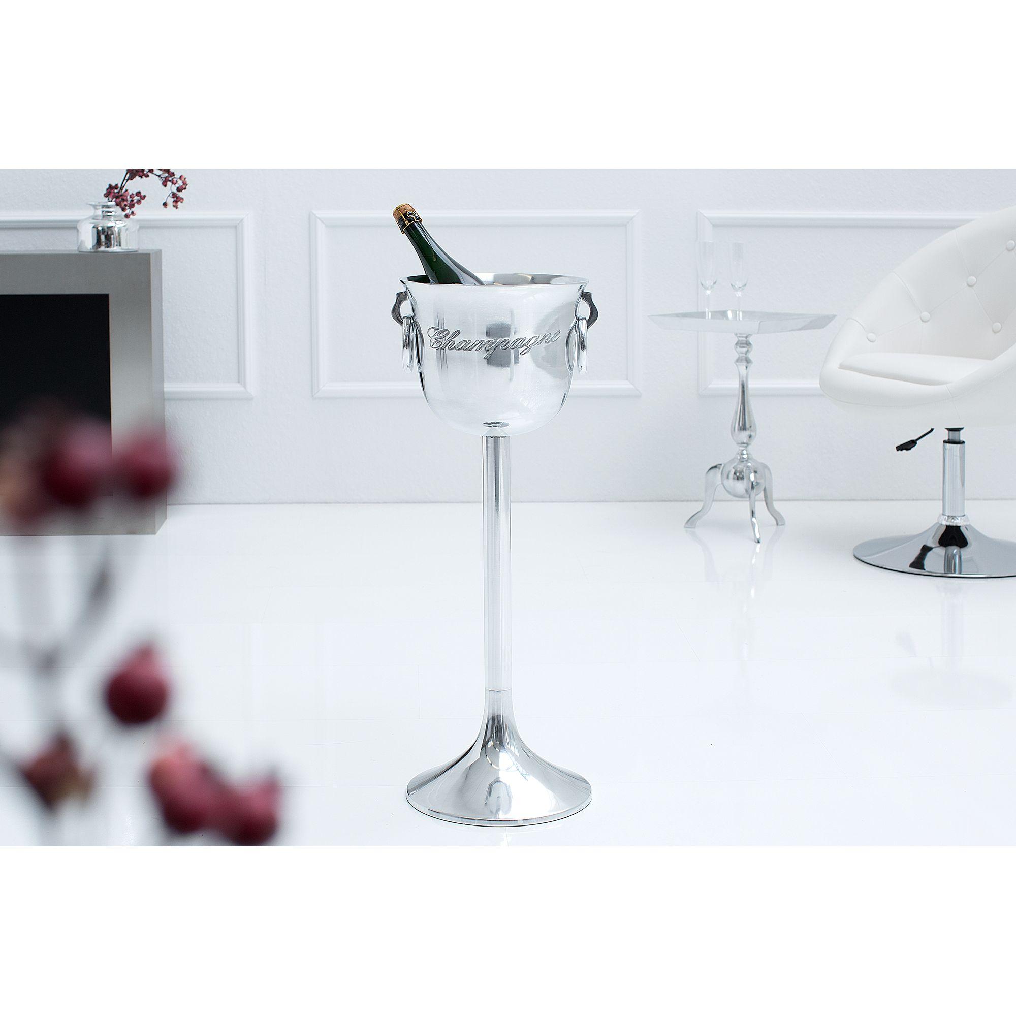 Champagner-Kühler Weinkühler Champagne 75cm Aluminium silber (auf Ständer)