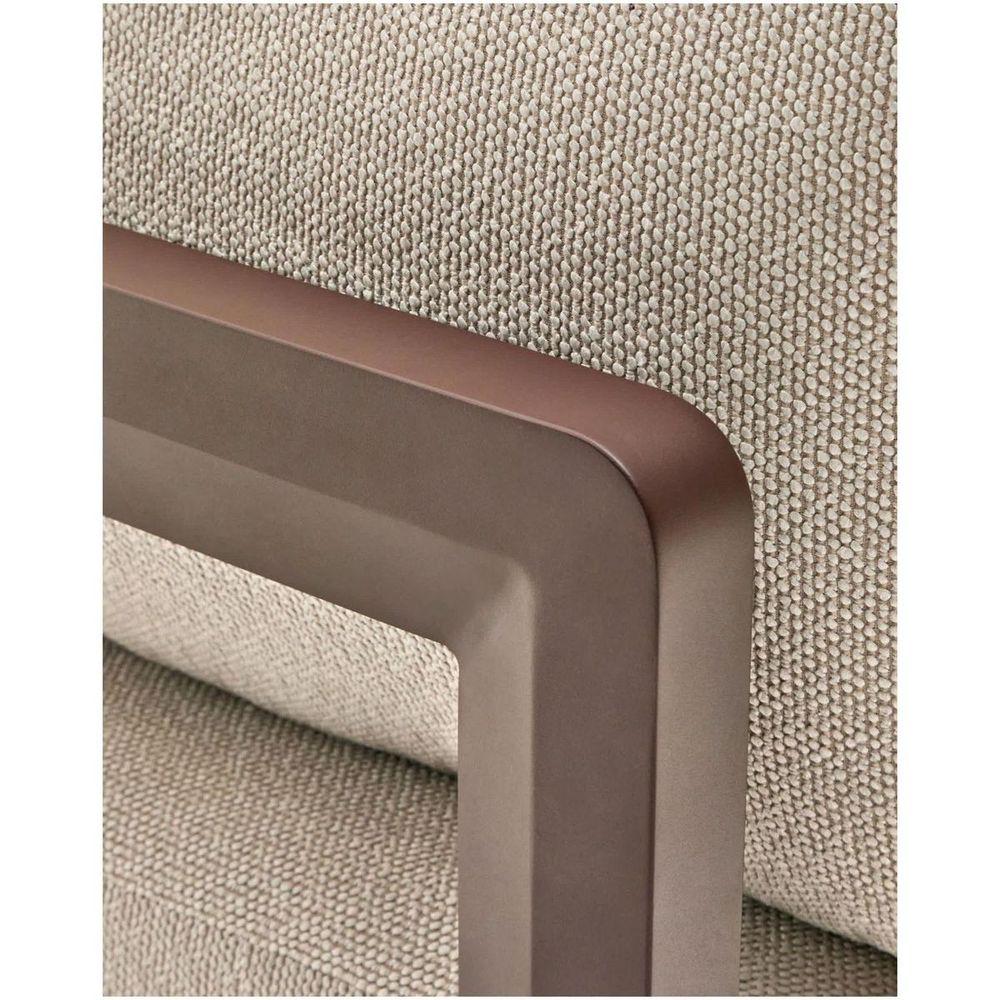 Gartensofa 3-Sitzer Nerano Aluminium in Braun 208