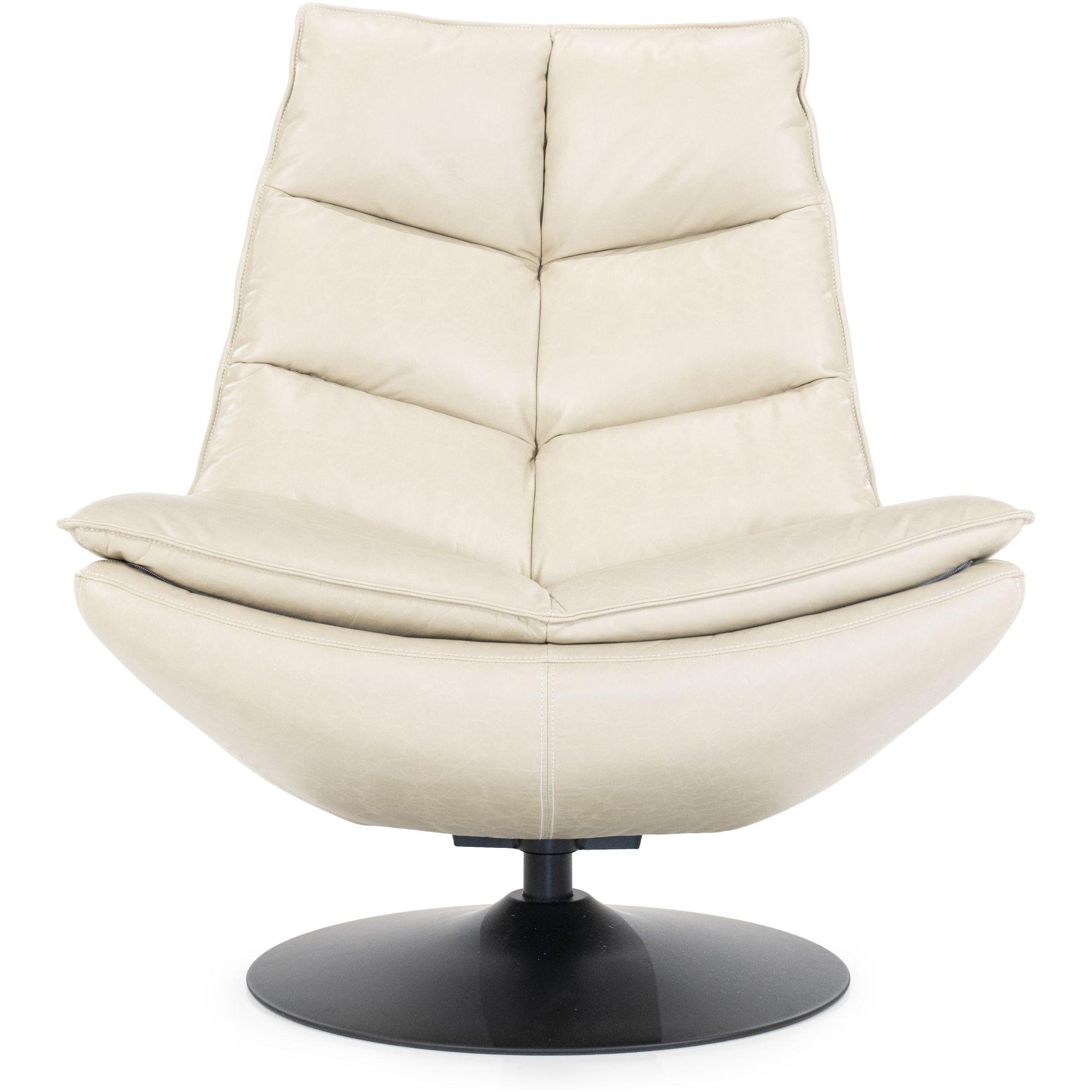 Drehsessel Relax Boxer Echtleder beige