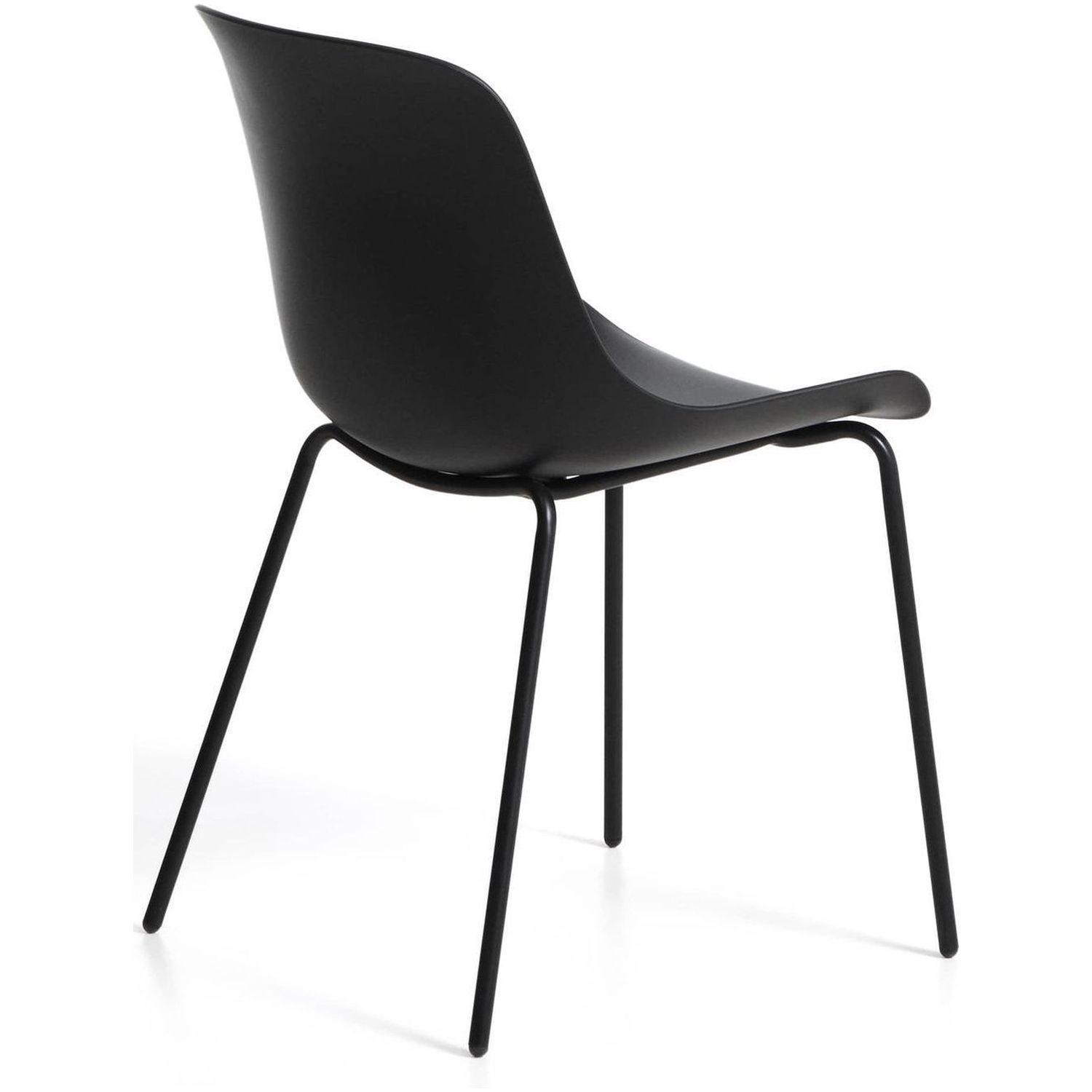 Esszimmerstuhl Altea Kunststoff Stahl schwarz