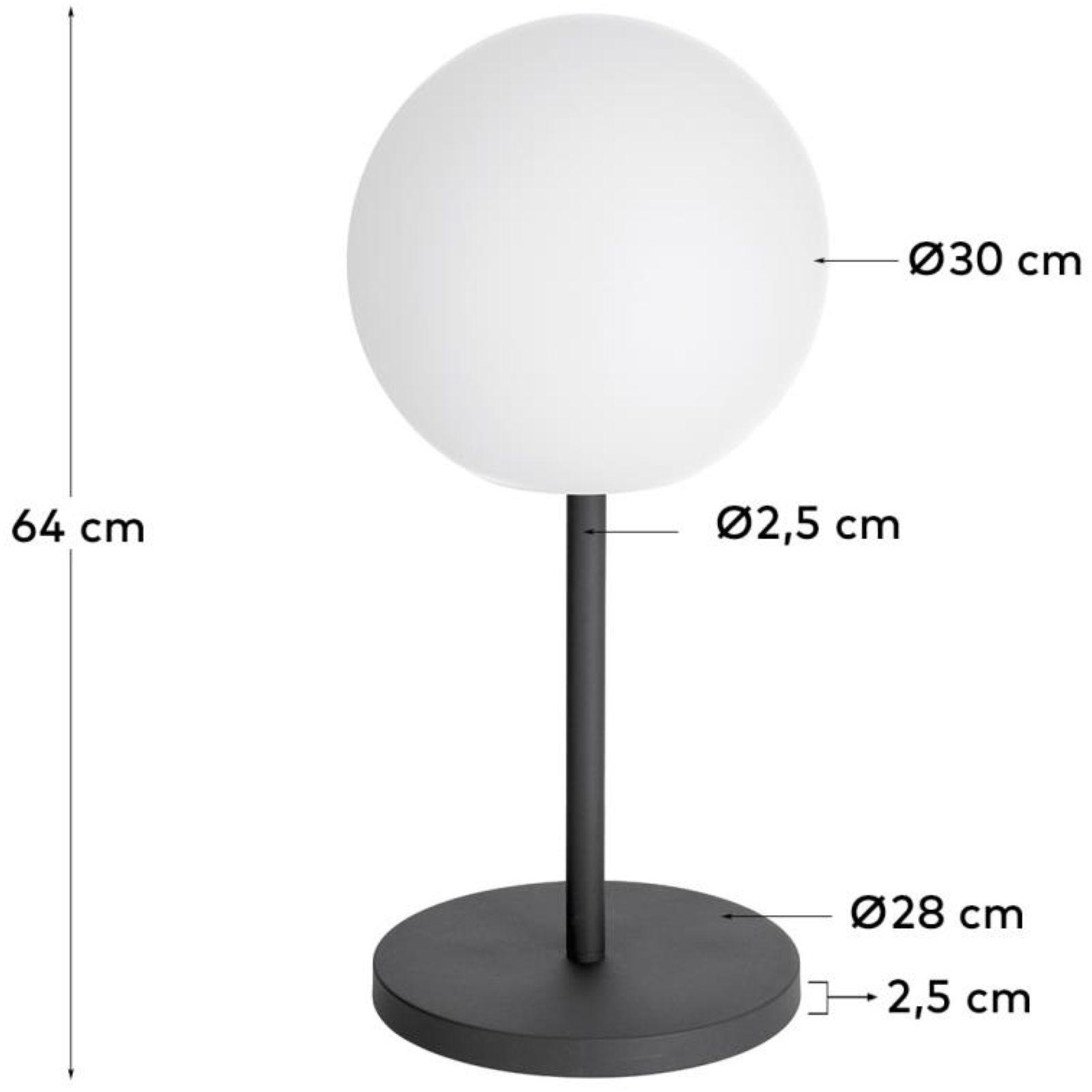 Dinesh Tischlampe aus schwarzem Stahl