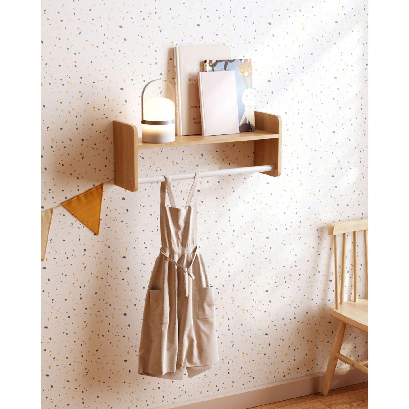 Garderobenregal Florentina aus massiver Kiefer natur MDF weiss 52.5cm FSC