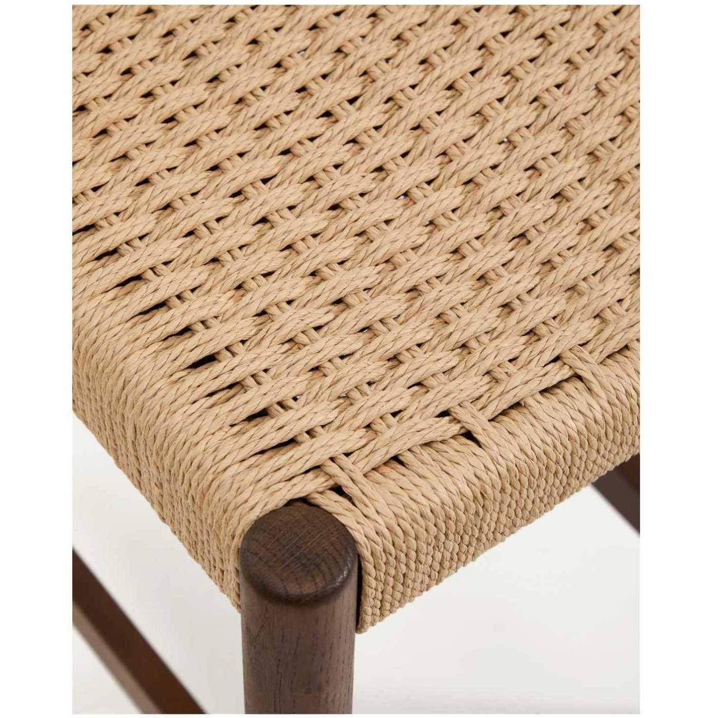 Barhocker Analy Eichenholz massiv Nussbaum-Finish Sitzhöhe 65 100% FSC