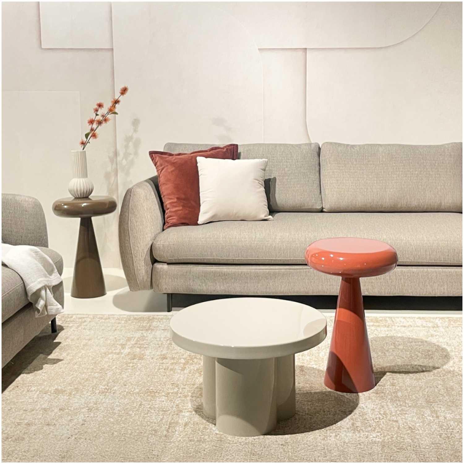 Beistelltisch rund Stooly Metall amber 36x36