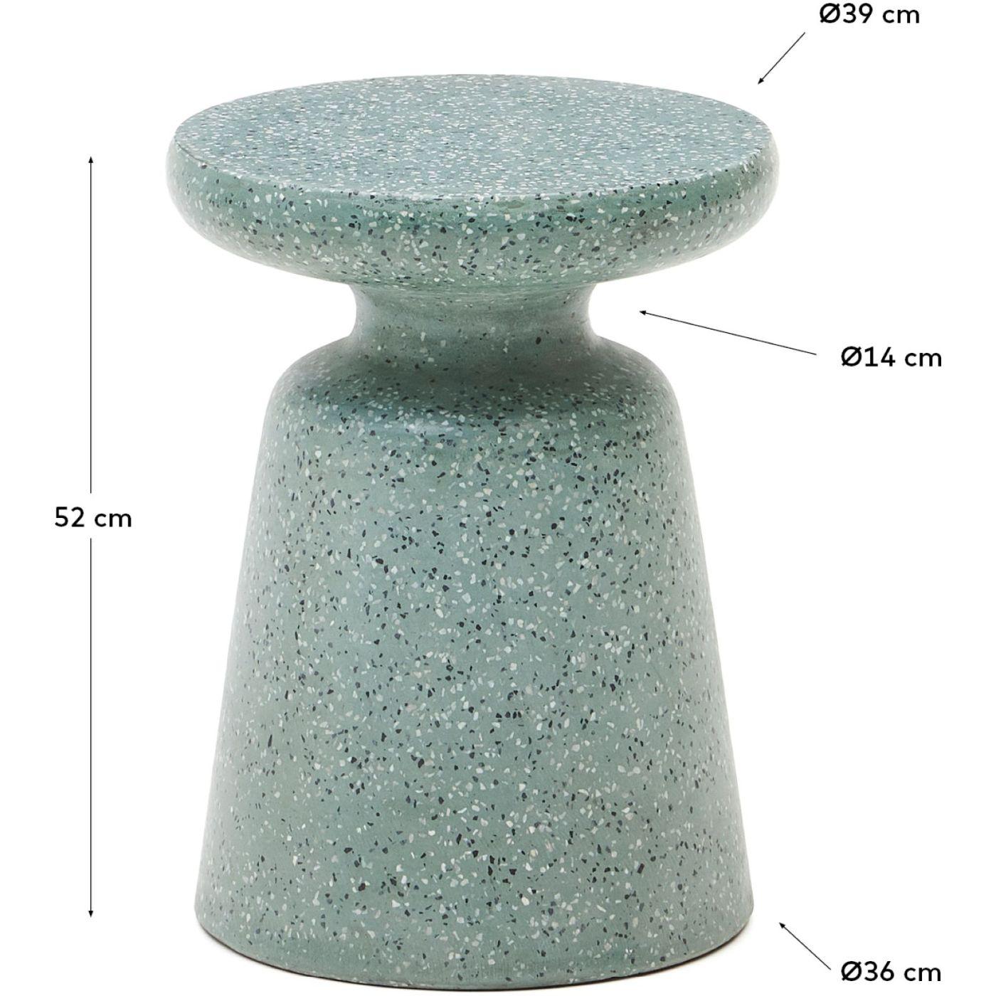 Beistelltisch Mesquida Outdoor grüner Terrazzo 39x39