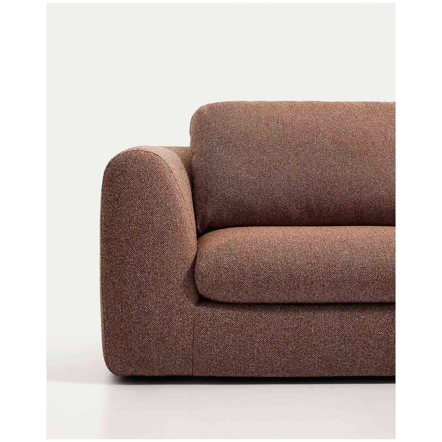 3-Sitzer Sofa Vera mit Chaiselongue links in Terrakotta 232x176 FSC Mix Credit