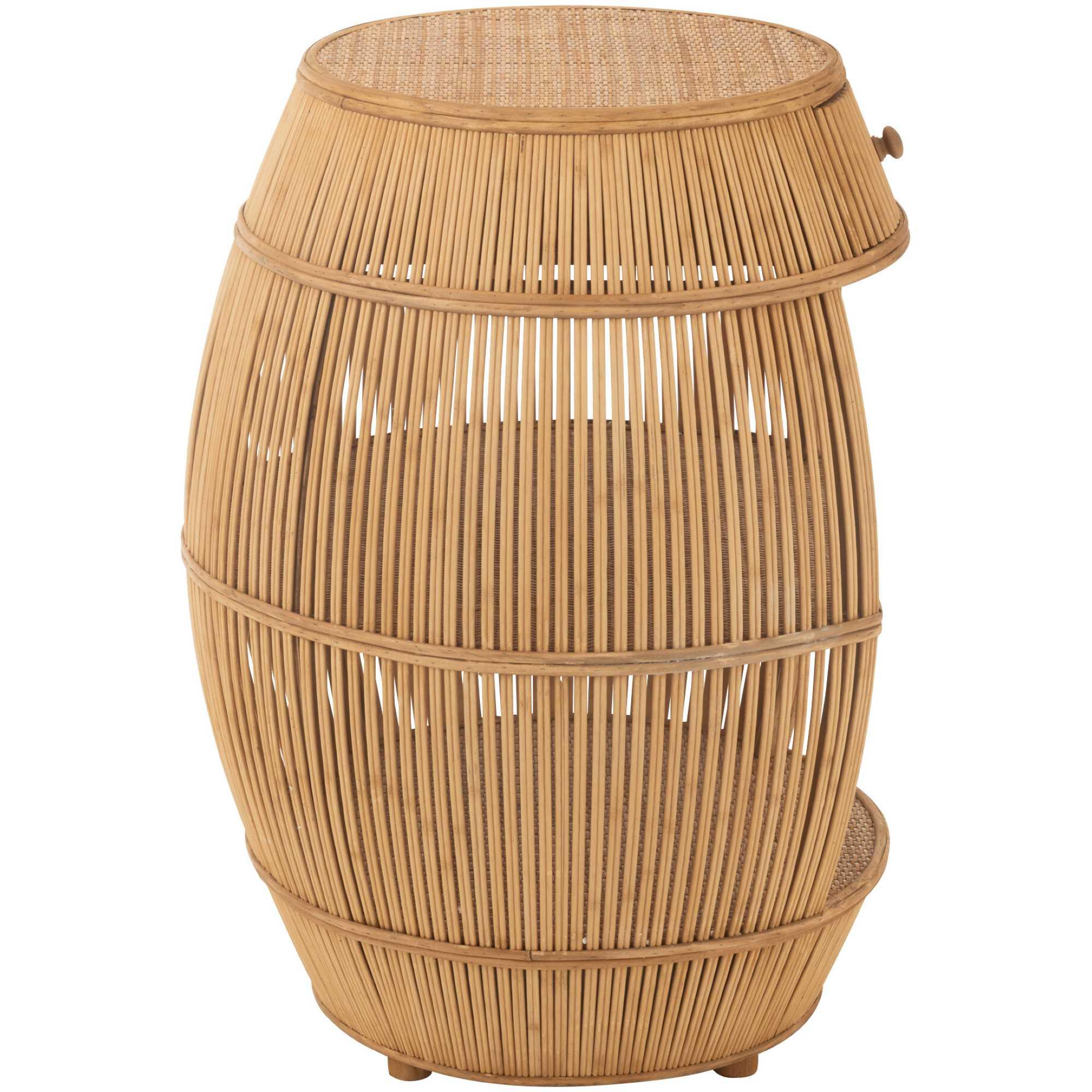 Barschrank Regal Fass Rattan Bambus natur