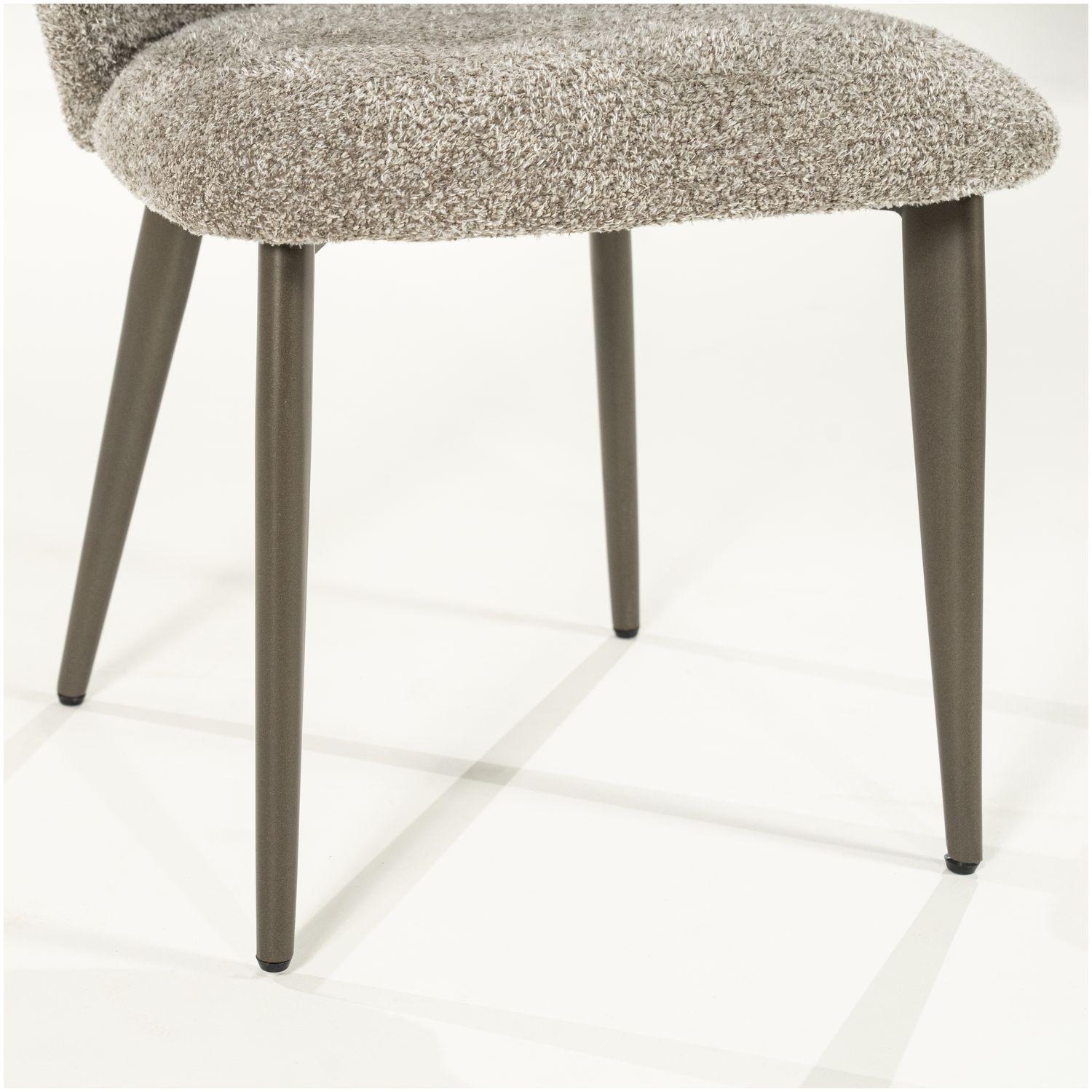 Armlehnstuhl Plaza Bouclé Stoff taupe