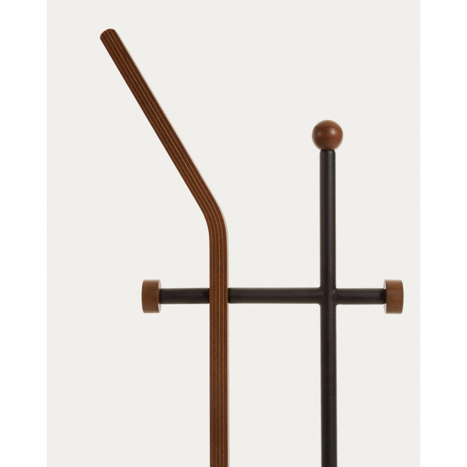 Garderobenständer Magali Walnussfurnier Stahl 172 cm