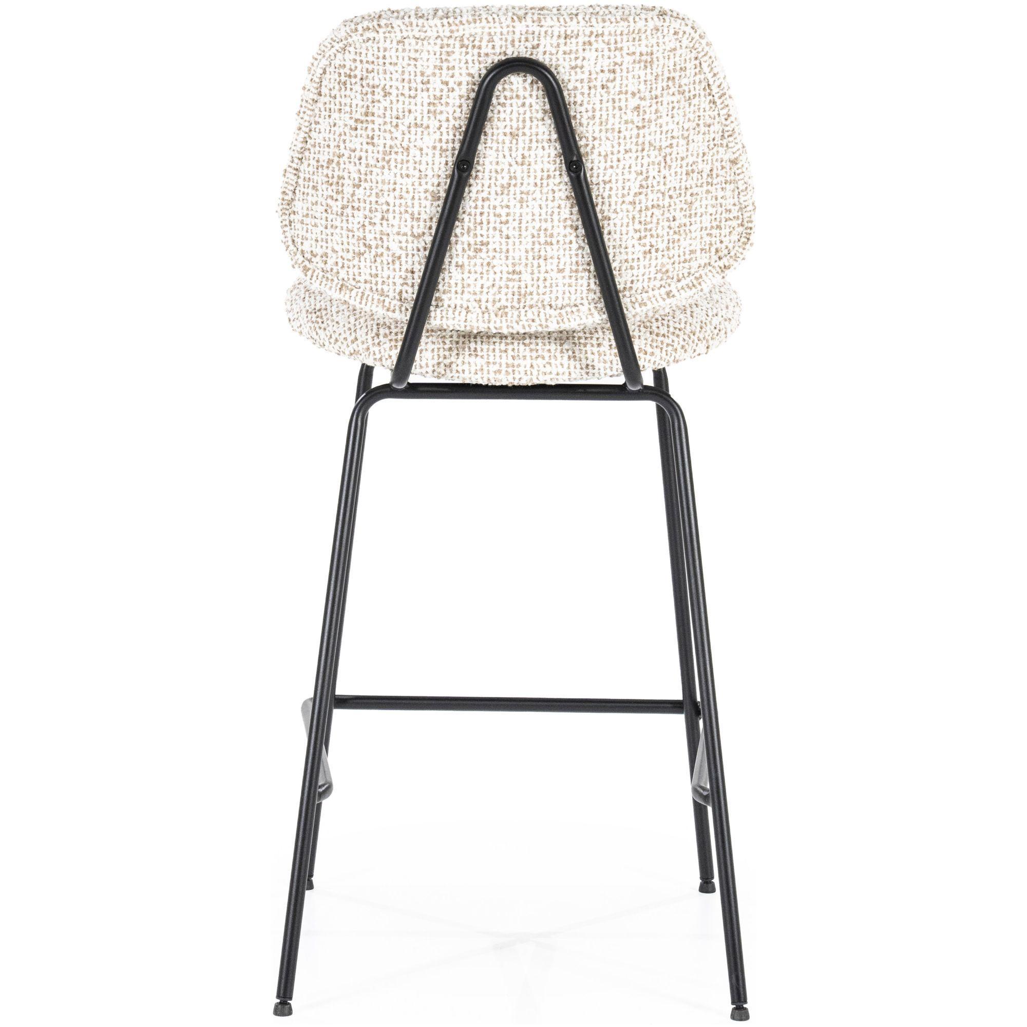 Barhocker Bella Bouclé Stoff beige Sitzhöhe 66