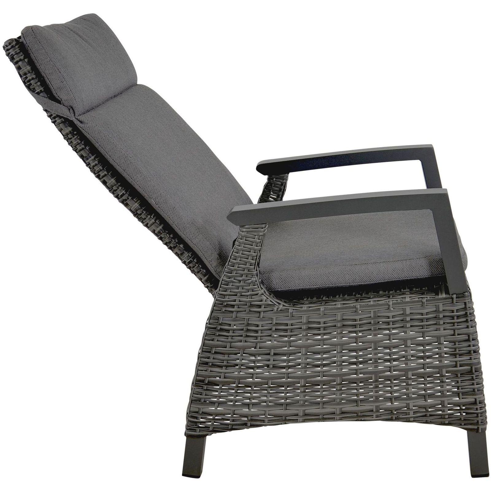 Poly Rattan Gartenstuhl Parma anthrazit (verstellbar)