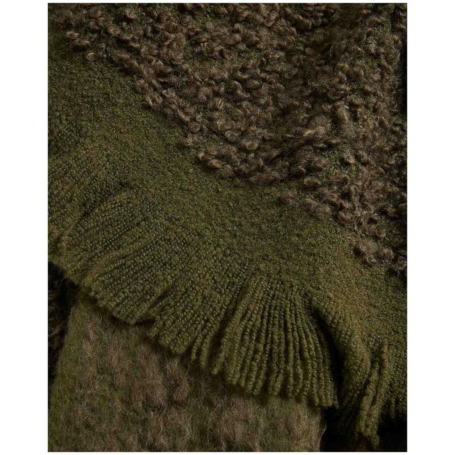 Decke Nemora aus Wollmischgewebe grün 130x170
