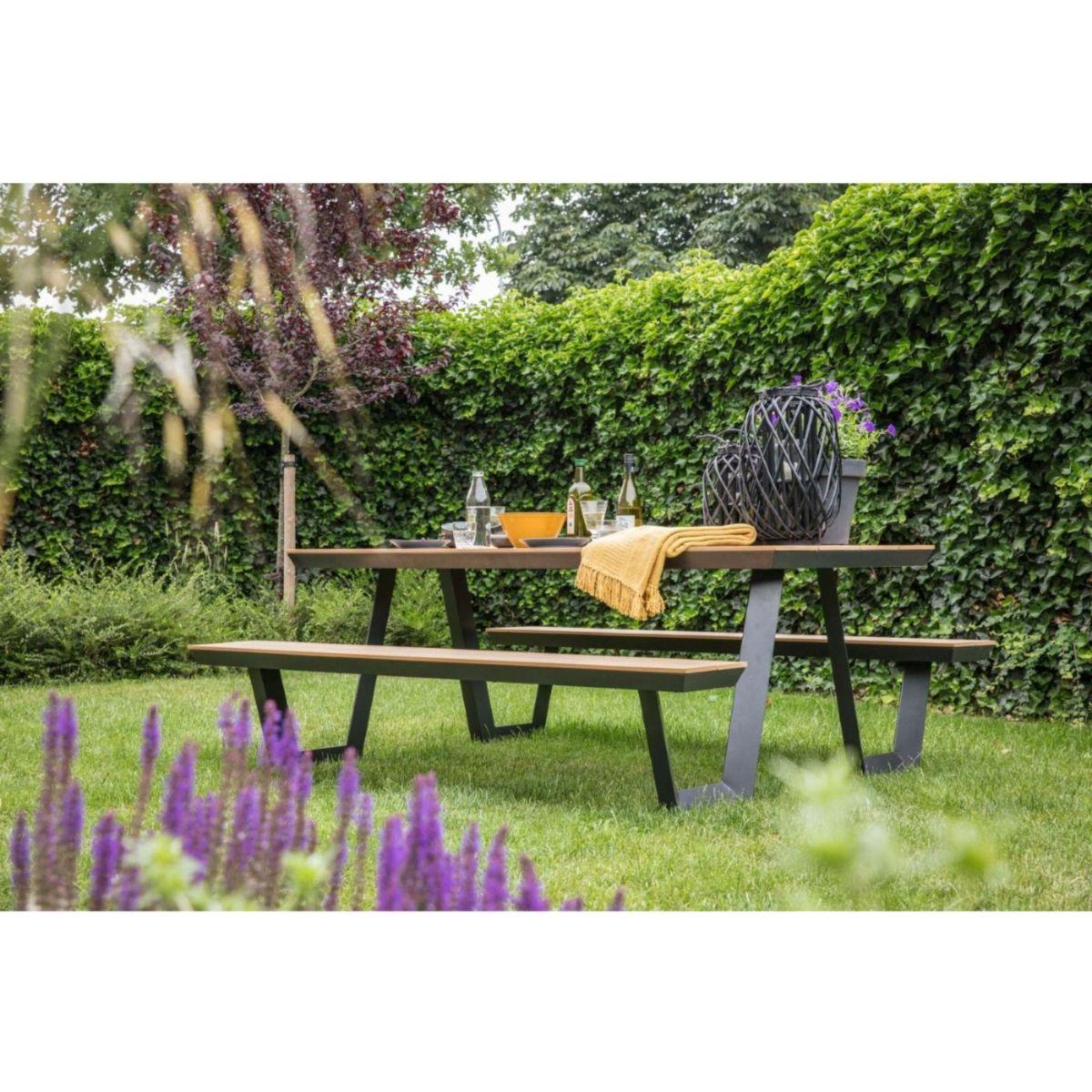 Garten Picknick Tischset Aluminium Poly-Holz Piazza