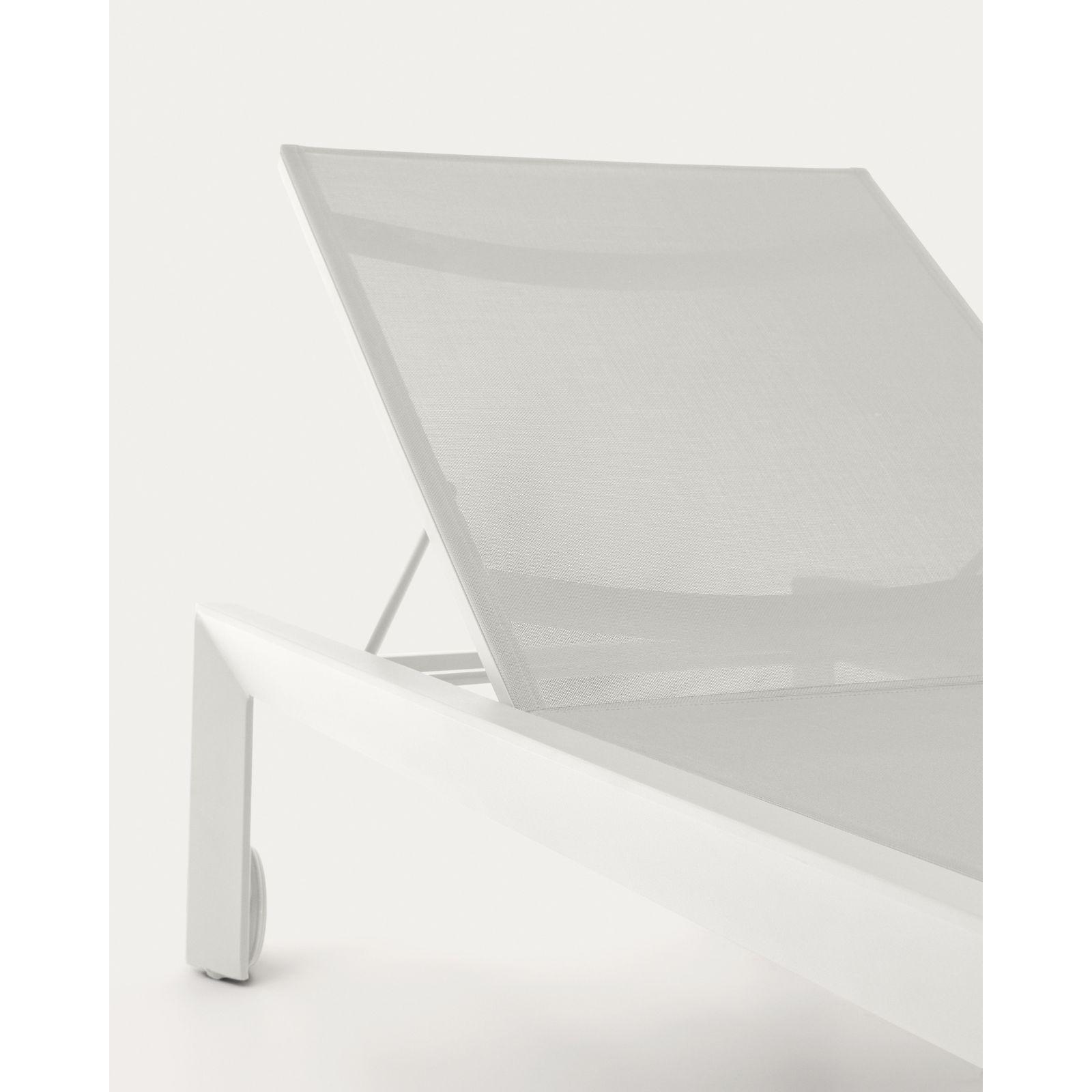 Sonnenliege Canutells verstellbar Aluminium weiss (mit Rollen)