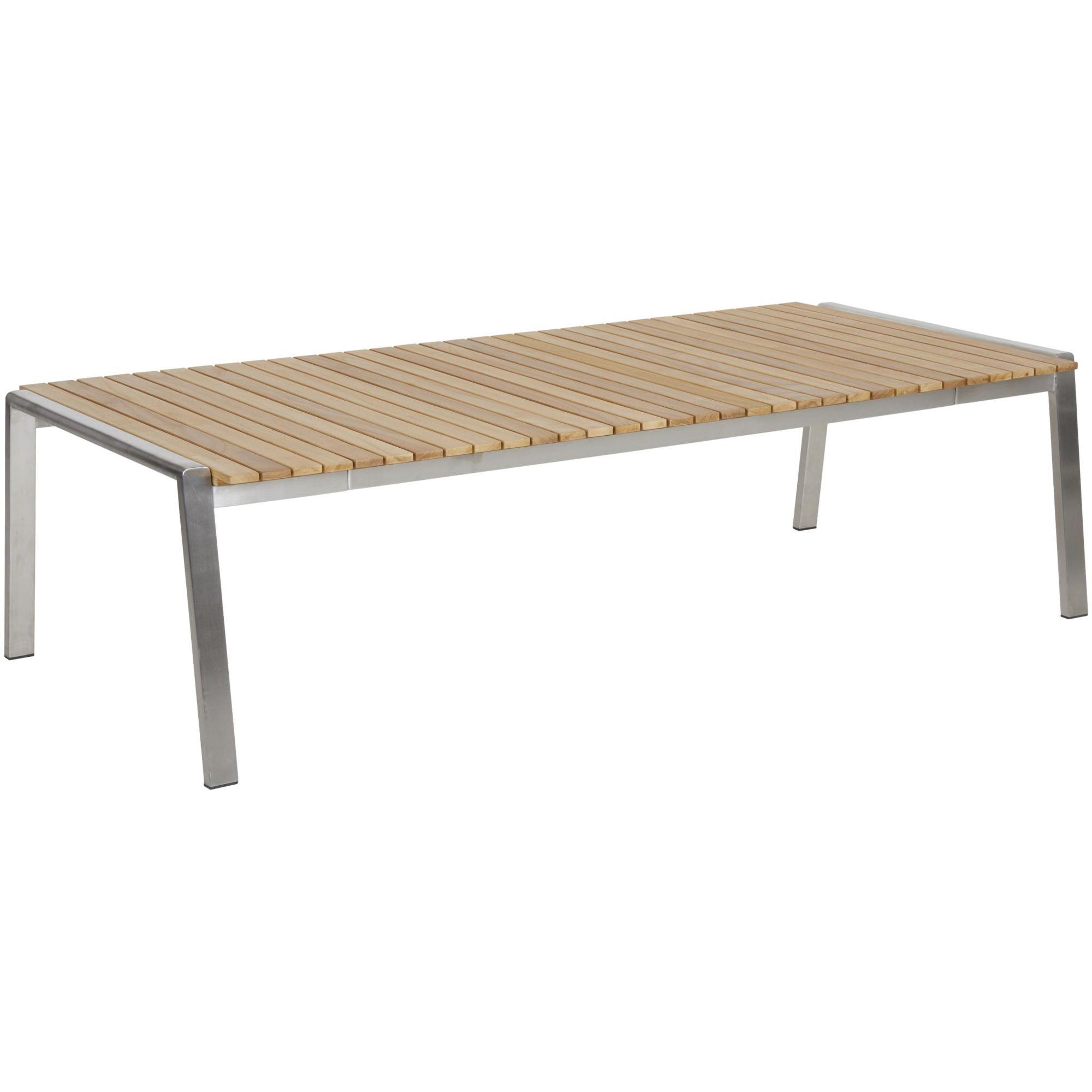Gartenlounge Bellevue Edelstahl Teak Kissen anthrazit (4-teilig)