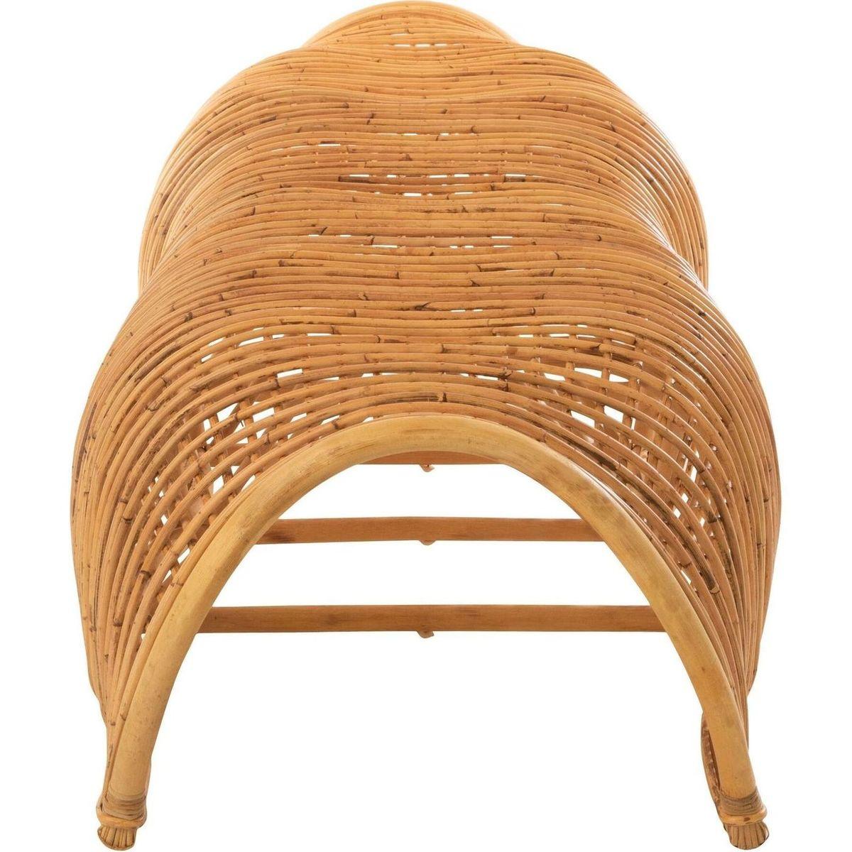 Holzbank Rattan natur 191