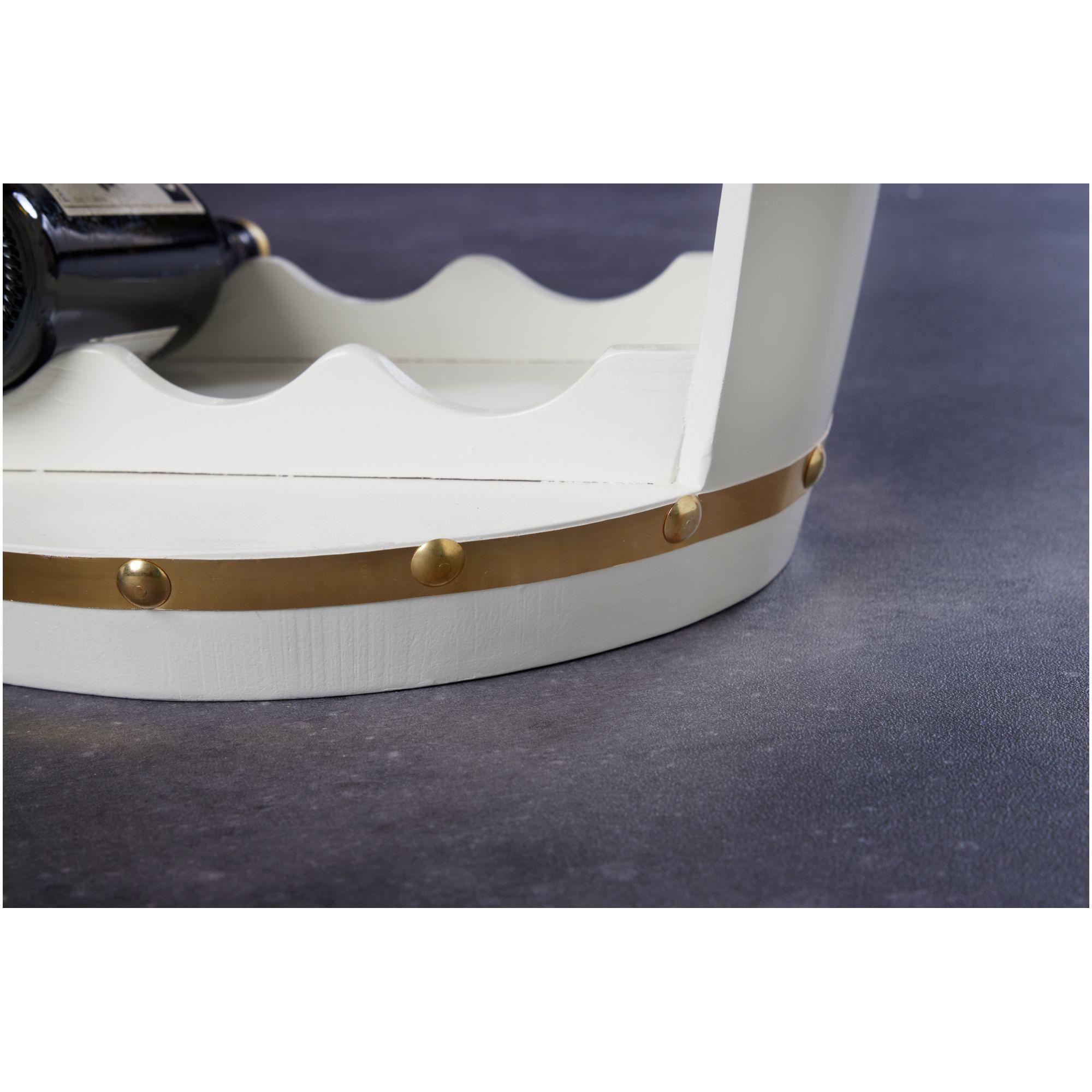 Weinfass White Barrel 60cm weiss gold