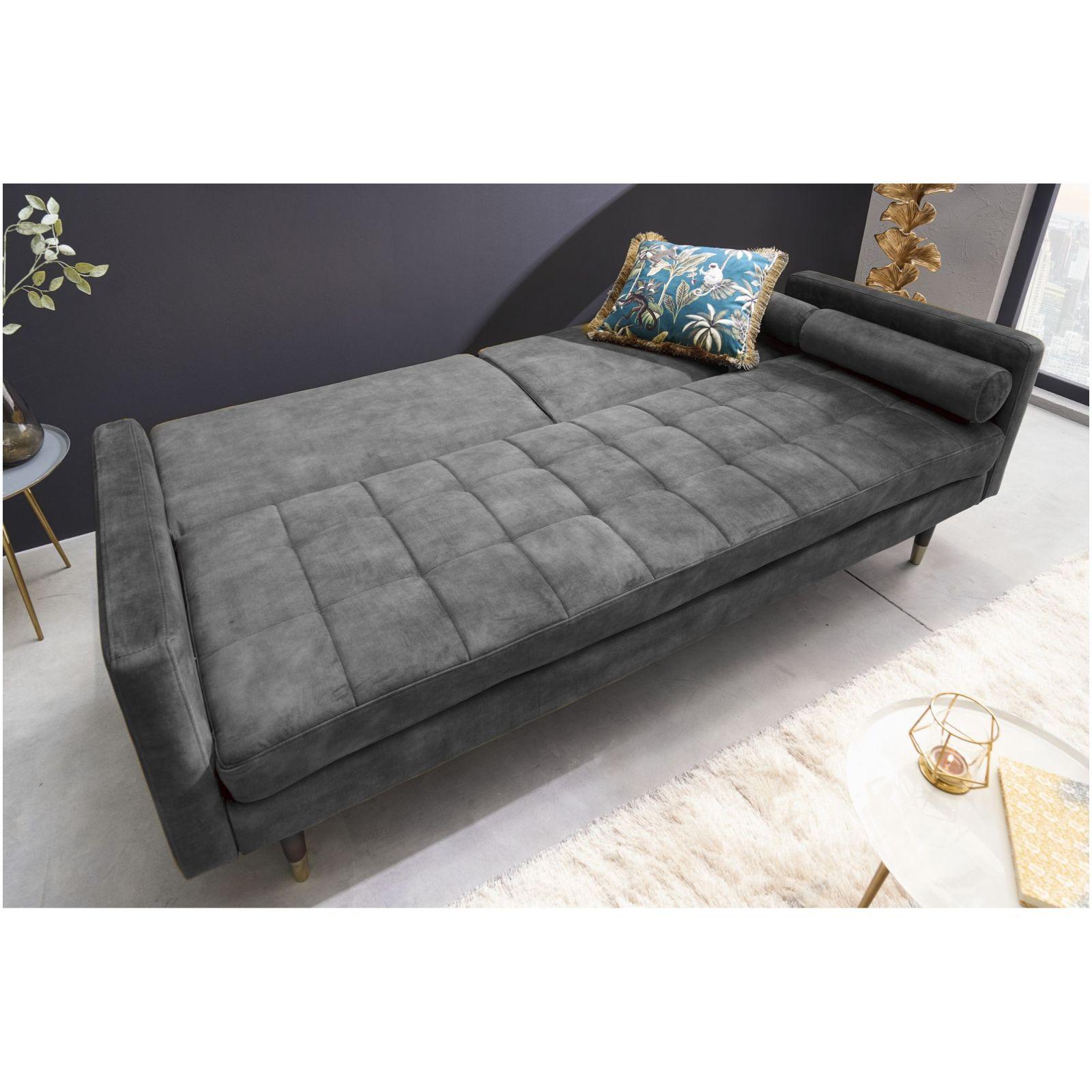 Bettsofa Cona Velours grau 195