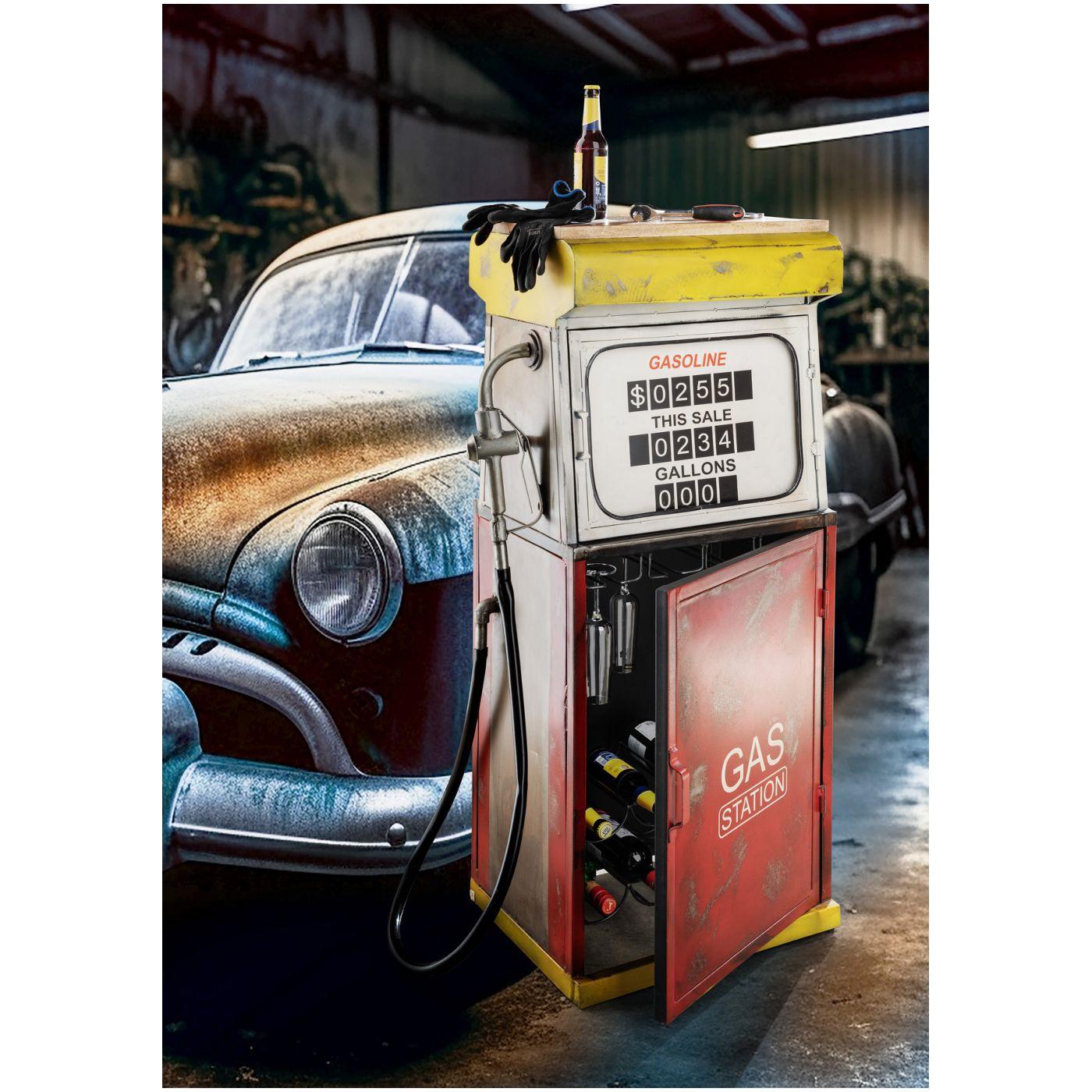 Barschrank Bartisch Zapfsäule Gas Station Unikat