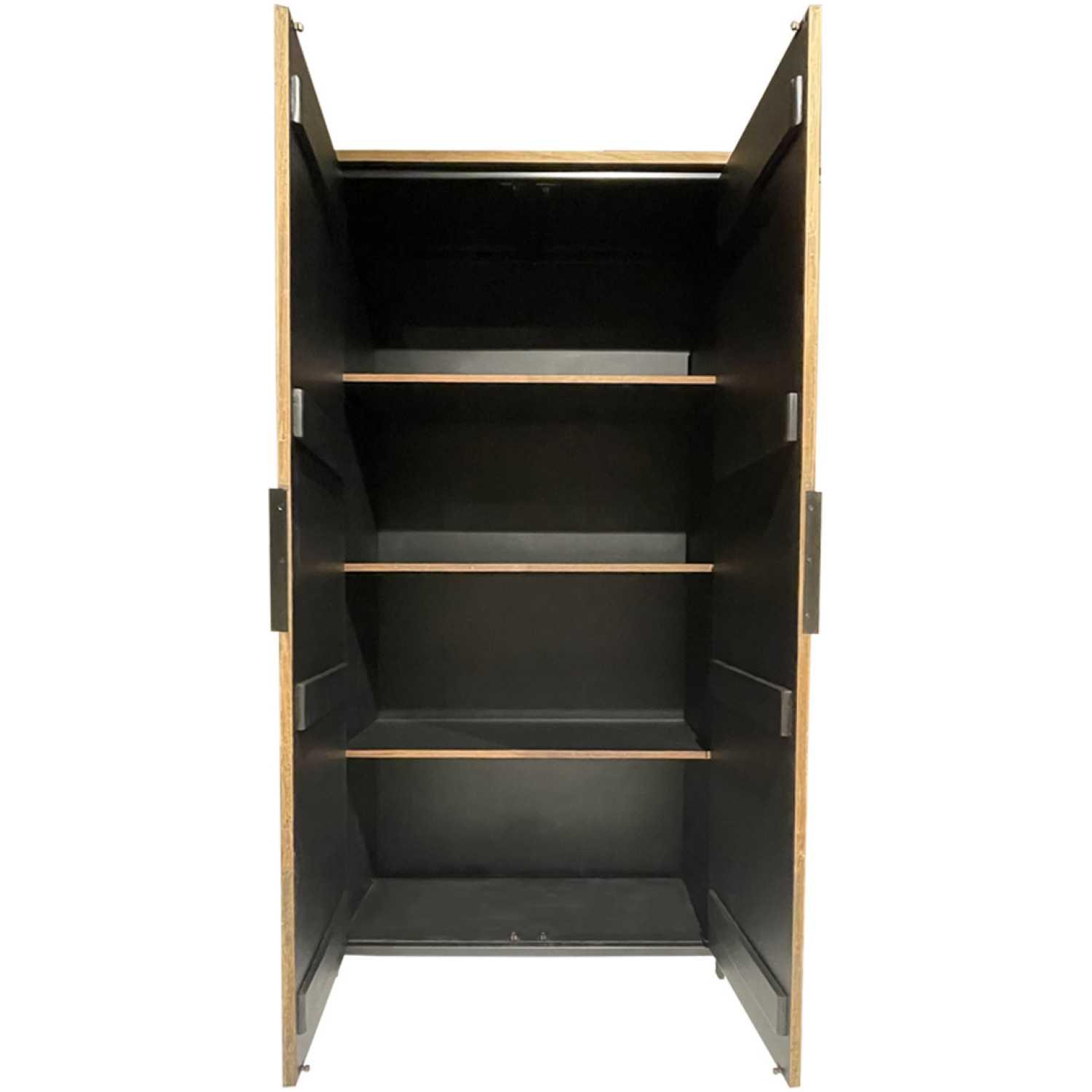 Holzschrank Tikky Teakholz vintage natur 100x195