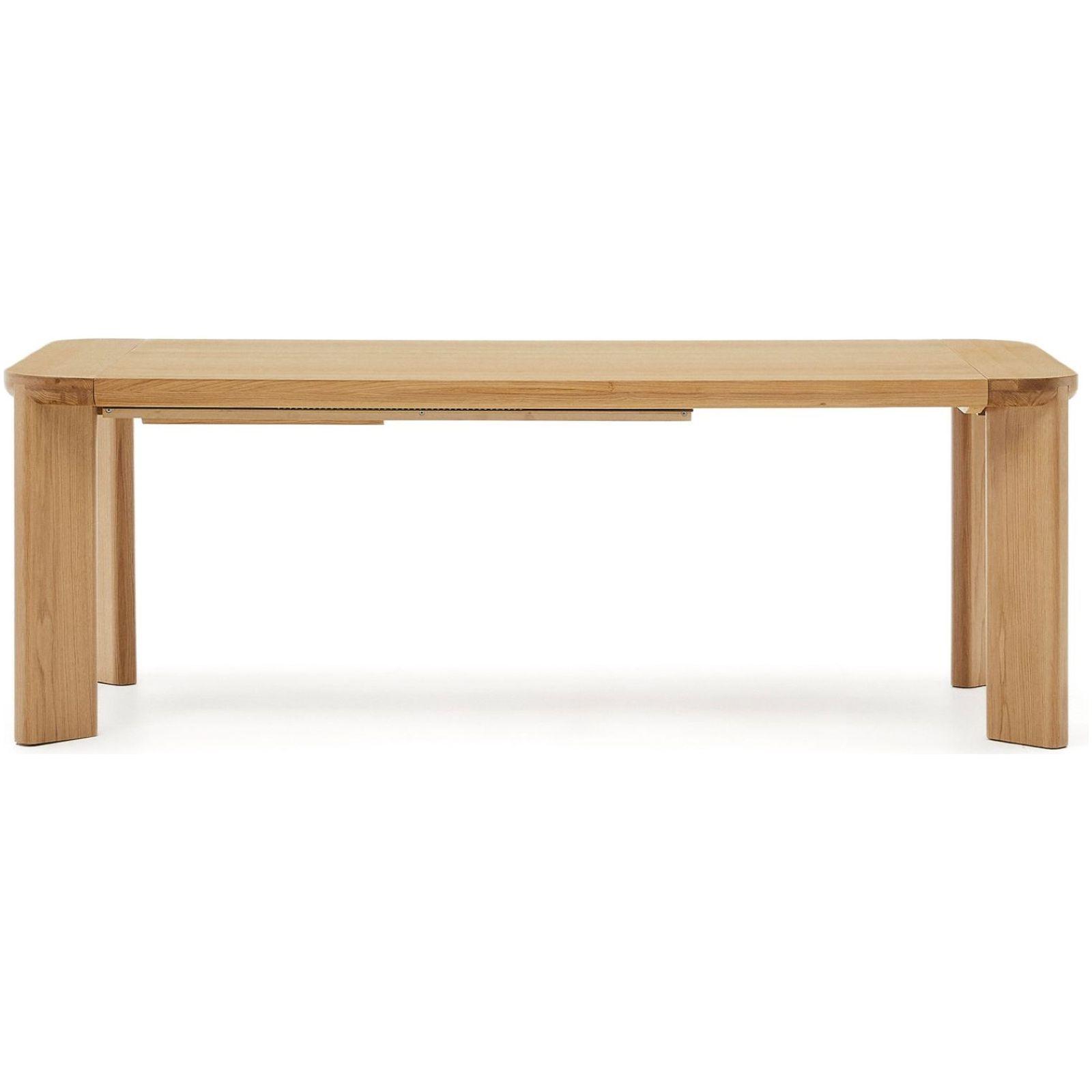 Esstisch Ausziehtisch Jondal Massivholz und Eichenfurnier natur 100 % FSC - Grösse: 205-285x100