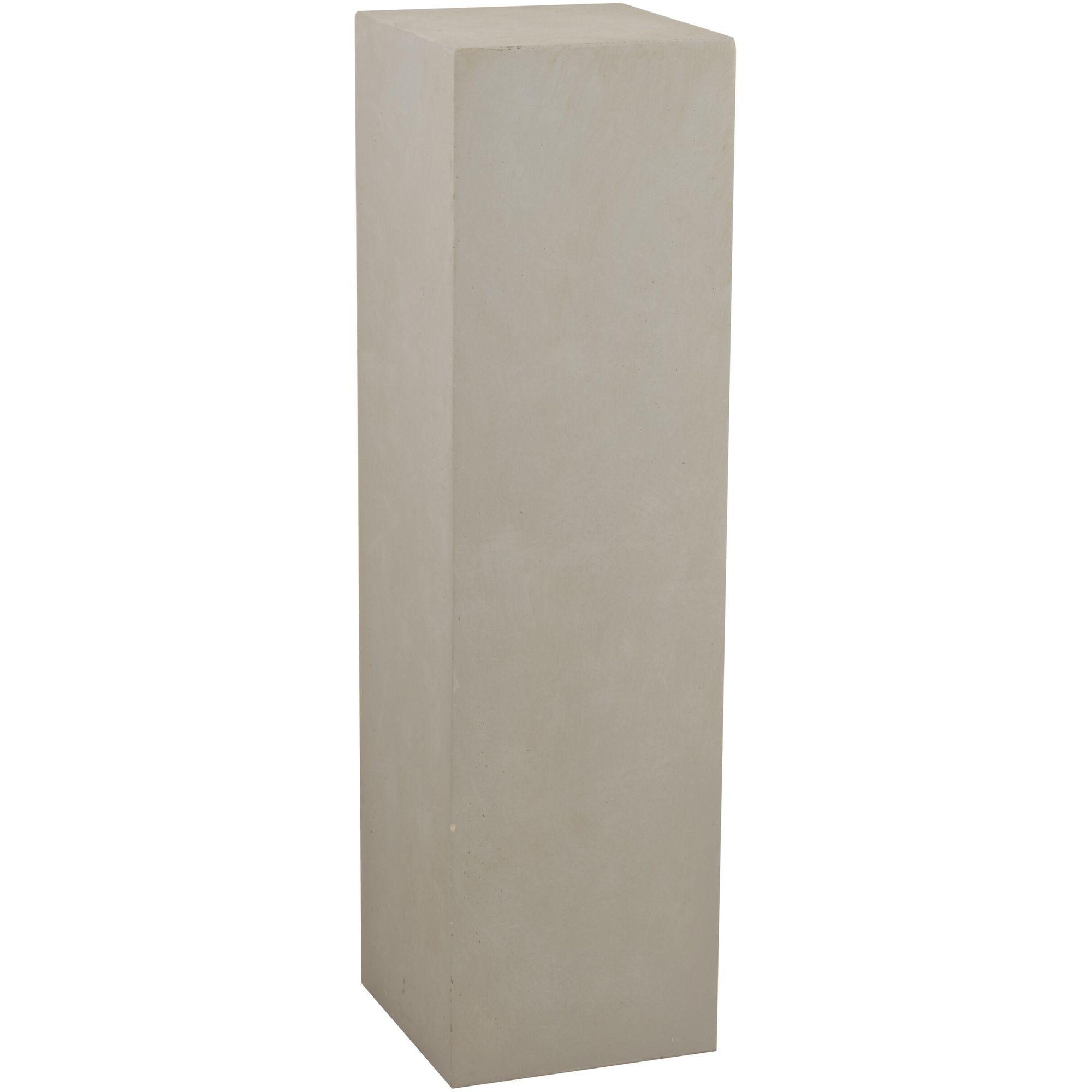 Deko Säule Rechteckig Hoch Ton Beige 28x28x101