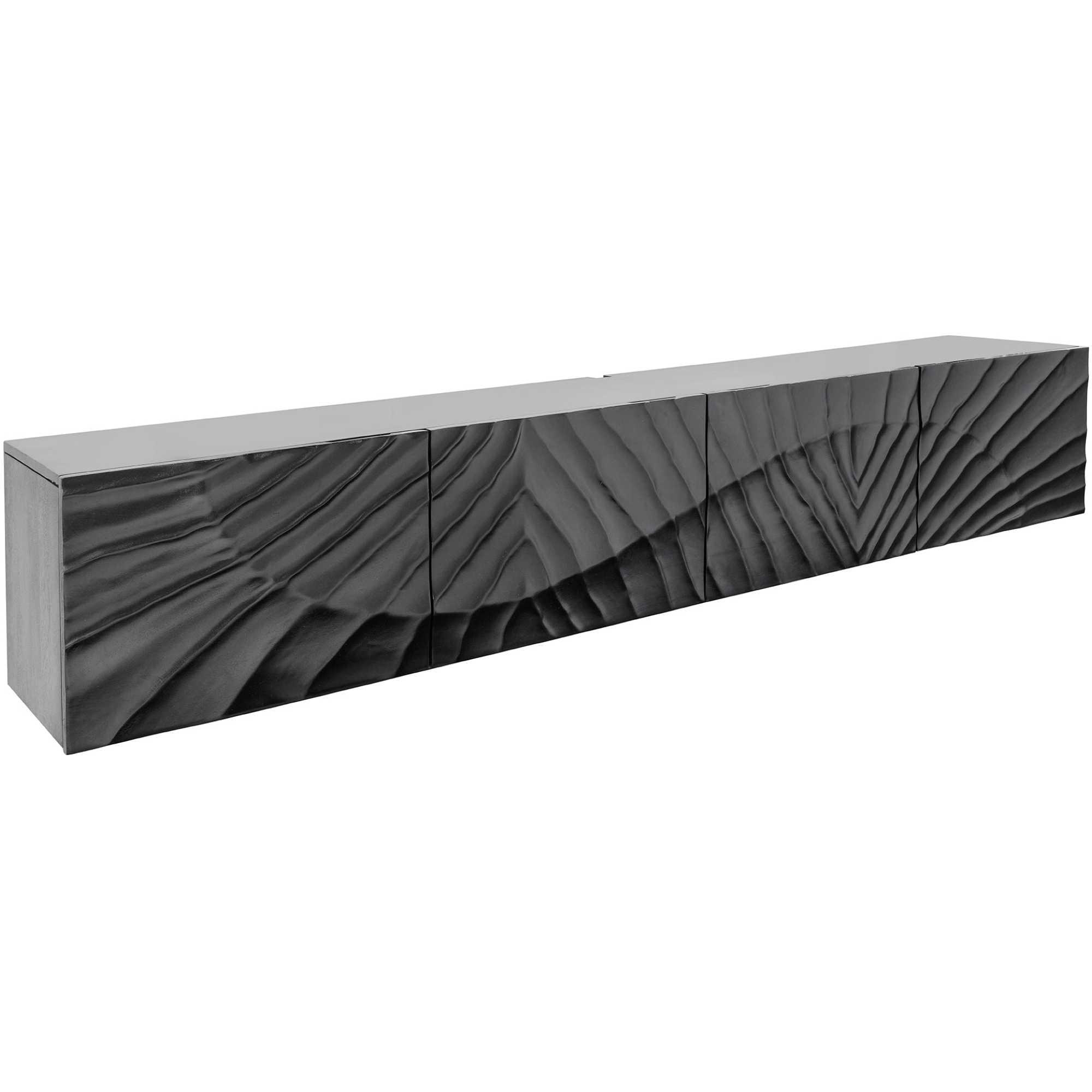 TV Wandmöbel Hängeschrank Vintage Baraya 200 schwarz Mango