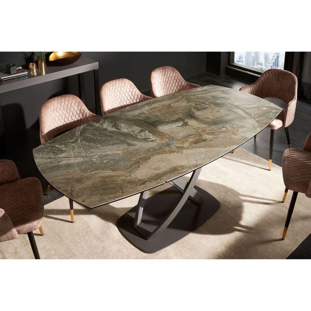 Ausziehtisch Conception 130-190x100 Keramik taupe Marmor-Optik
