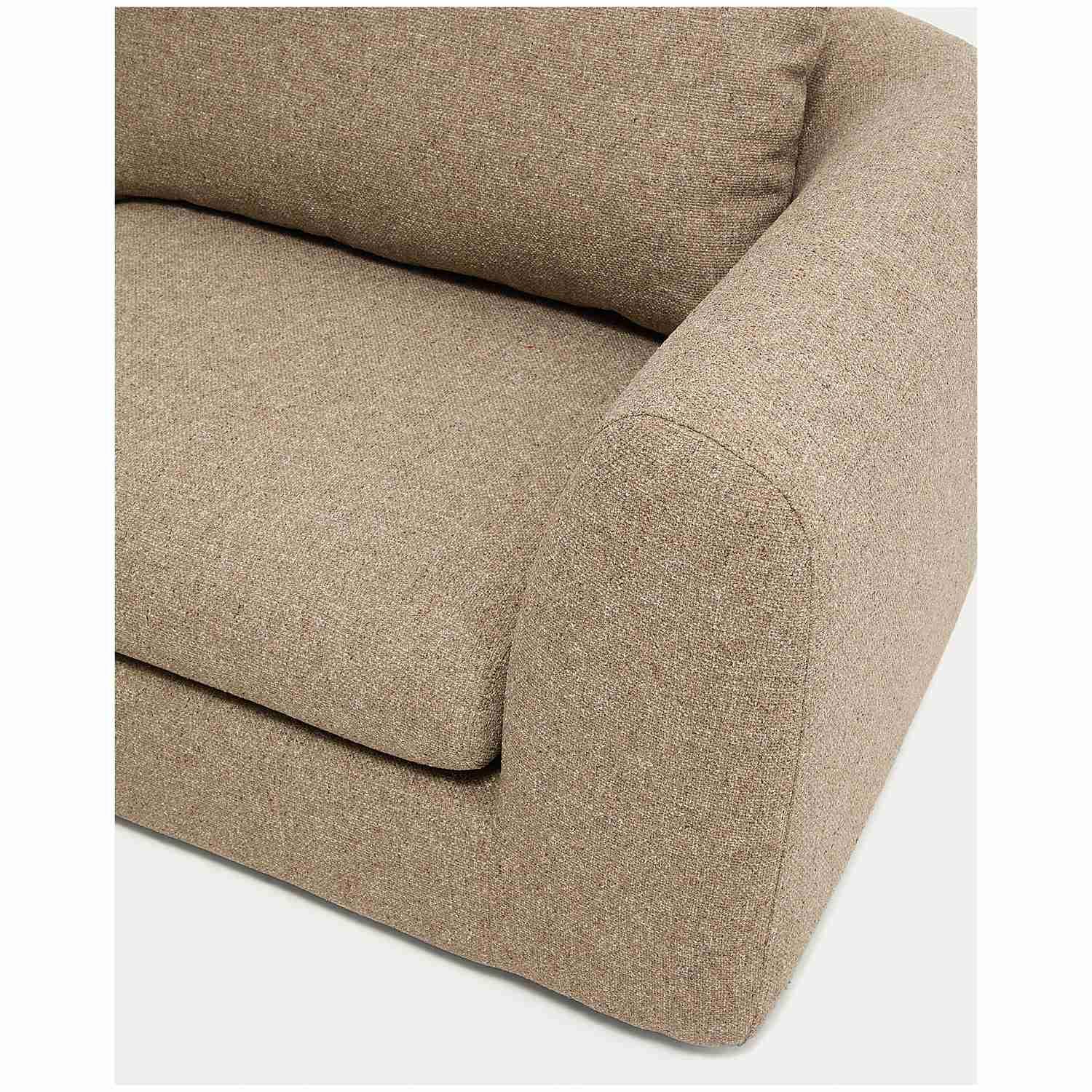 3-Sitzer Sofa Vera mit Chaiselongue links in Hellbraun 232x176 FSC Mix Credit