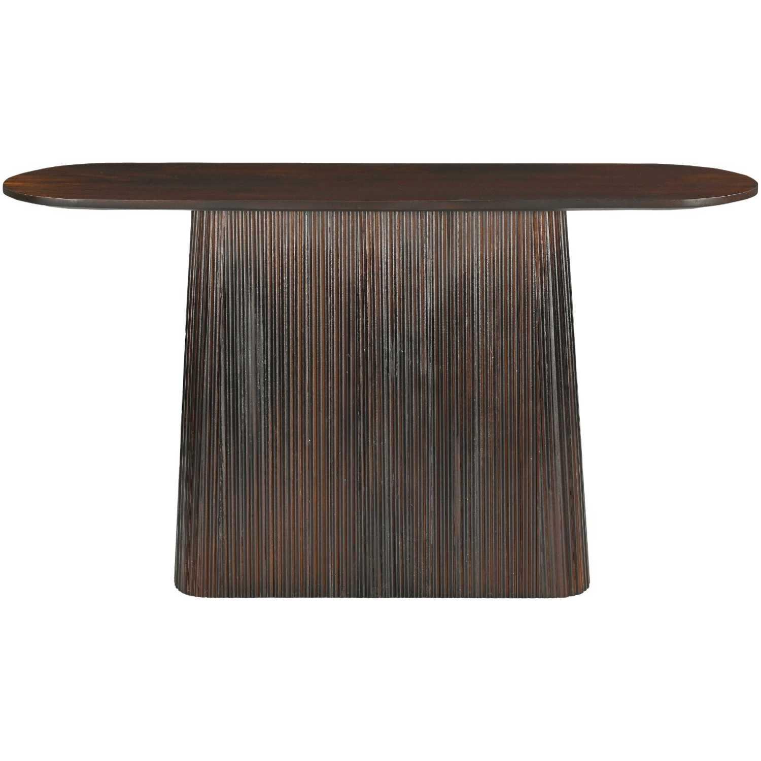 Konsole abgerundet El Paso Mangoholz vintage walnussfarbig 140