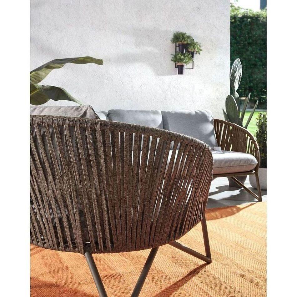 Gartensessel Branzie Aluminium Rope braun