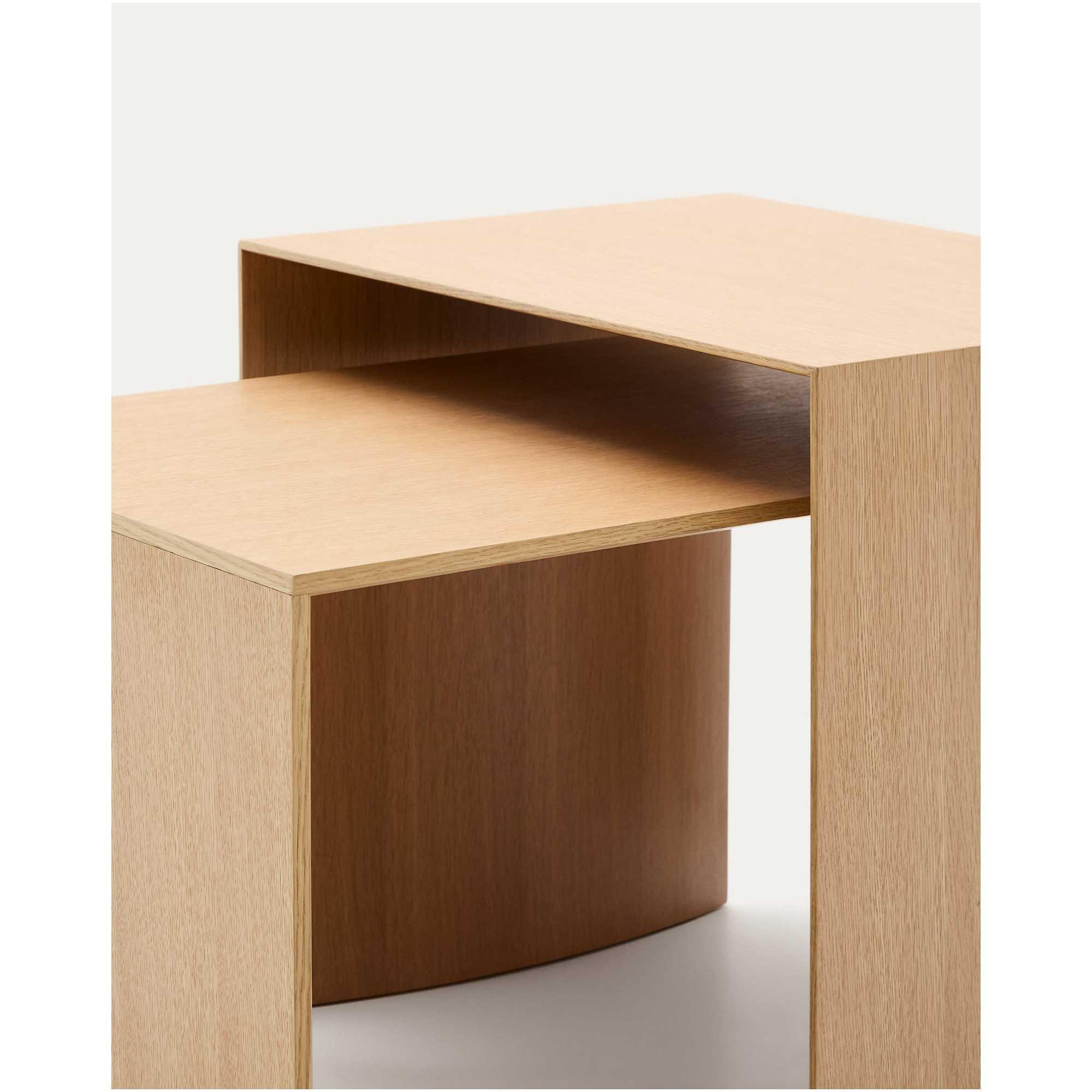 Beistelltisch Litto Eichenholzfurnier natur 55x40