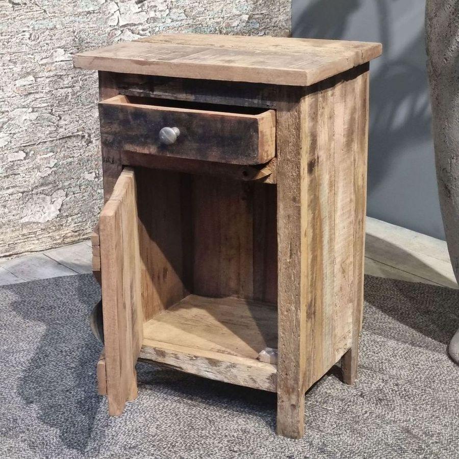 Beistellkommode recyceltes Teakholz UNIKAT 40x60