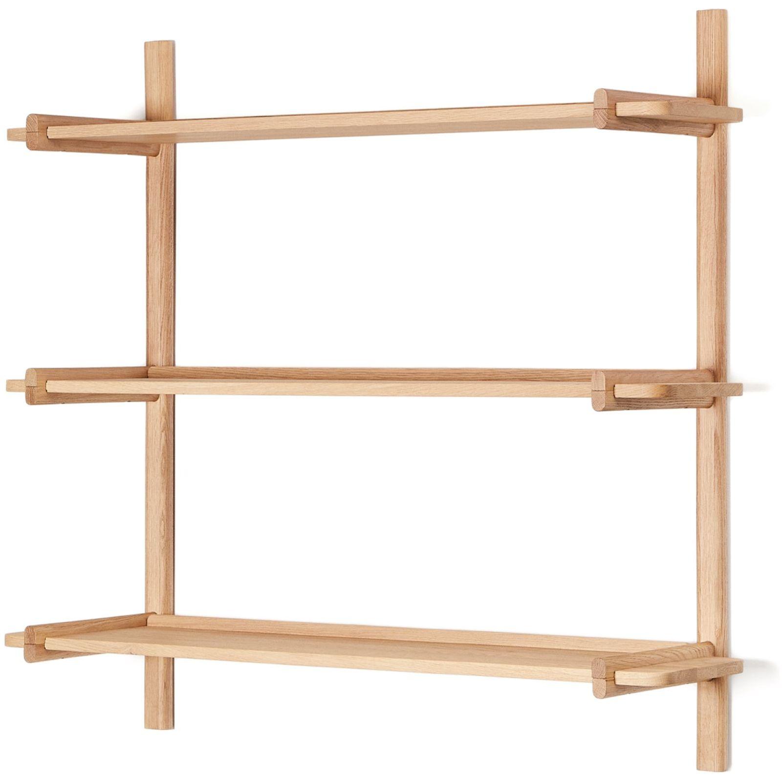 Wandregal 110 Modular Sitra Eichenholz massiv natur 3er