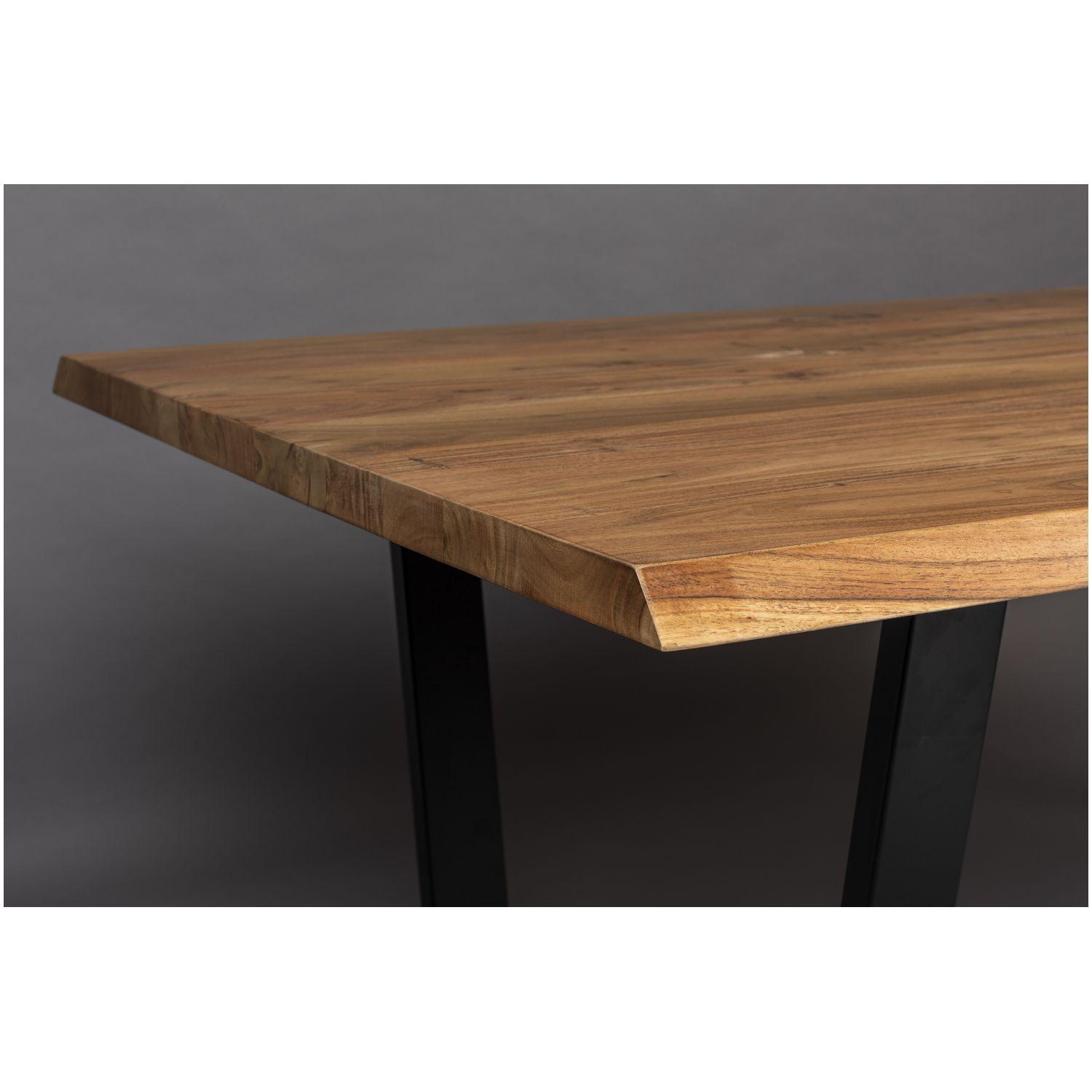 Esstisch Baumkante Utah Akazienholz massiv U-Füsse 180x90