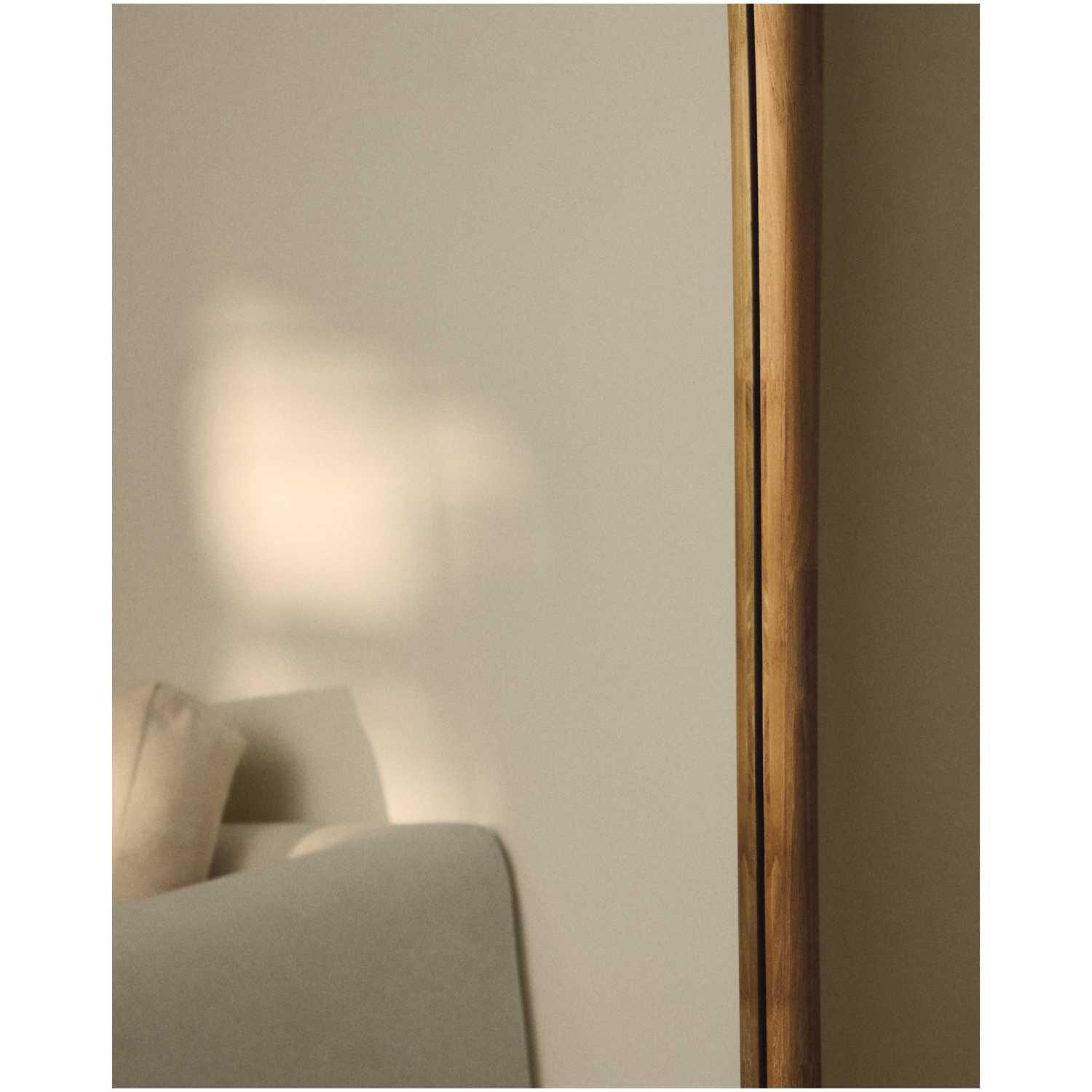 Wandspiegel Alura organisch Teakholz natur 94x192 FSC 100%