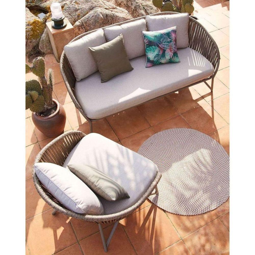 Gartensessel Branzie Aluminium Rope braun
