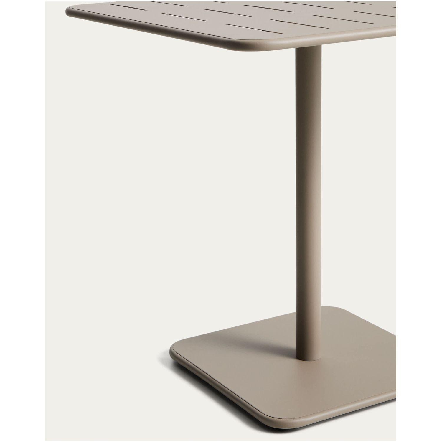 Gartentisch Bistro quadratisch Brai verzinkter Stahl taupe 70x70
