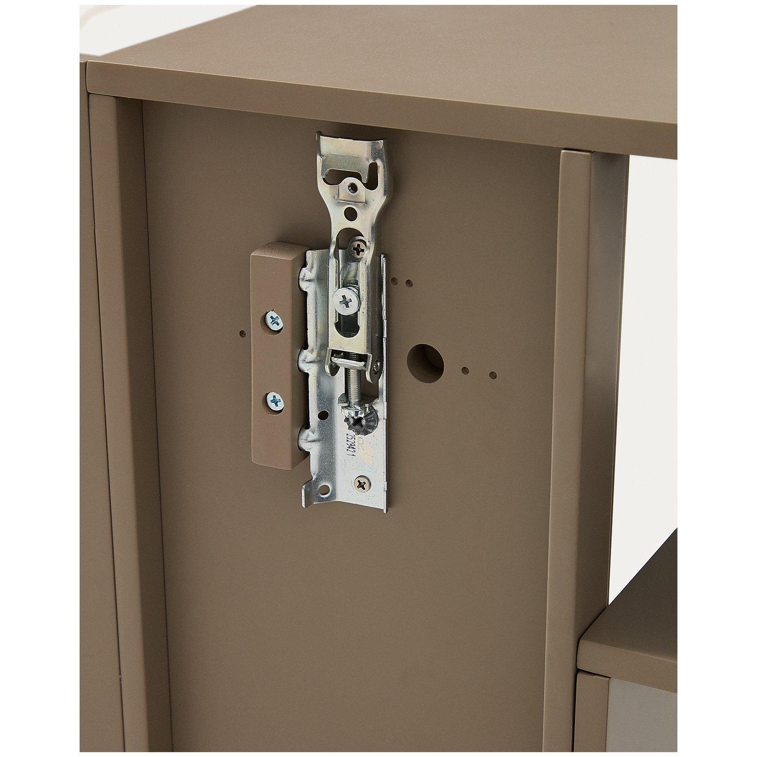 Modularregal Ina aus taupefarben lackiertem MDF 80x80 FSC 100%
