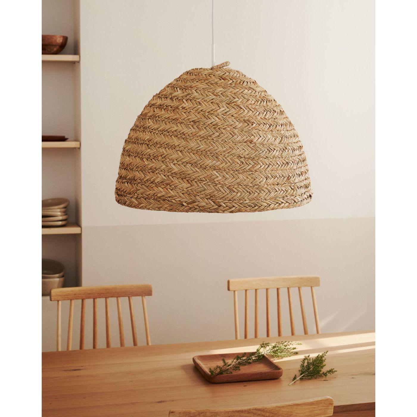 Fonteta Lampenschirm für Pendelleuchte aus Naturfasern mit natürlchem Finish Ø 60 cm