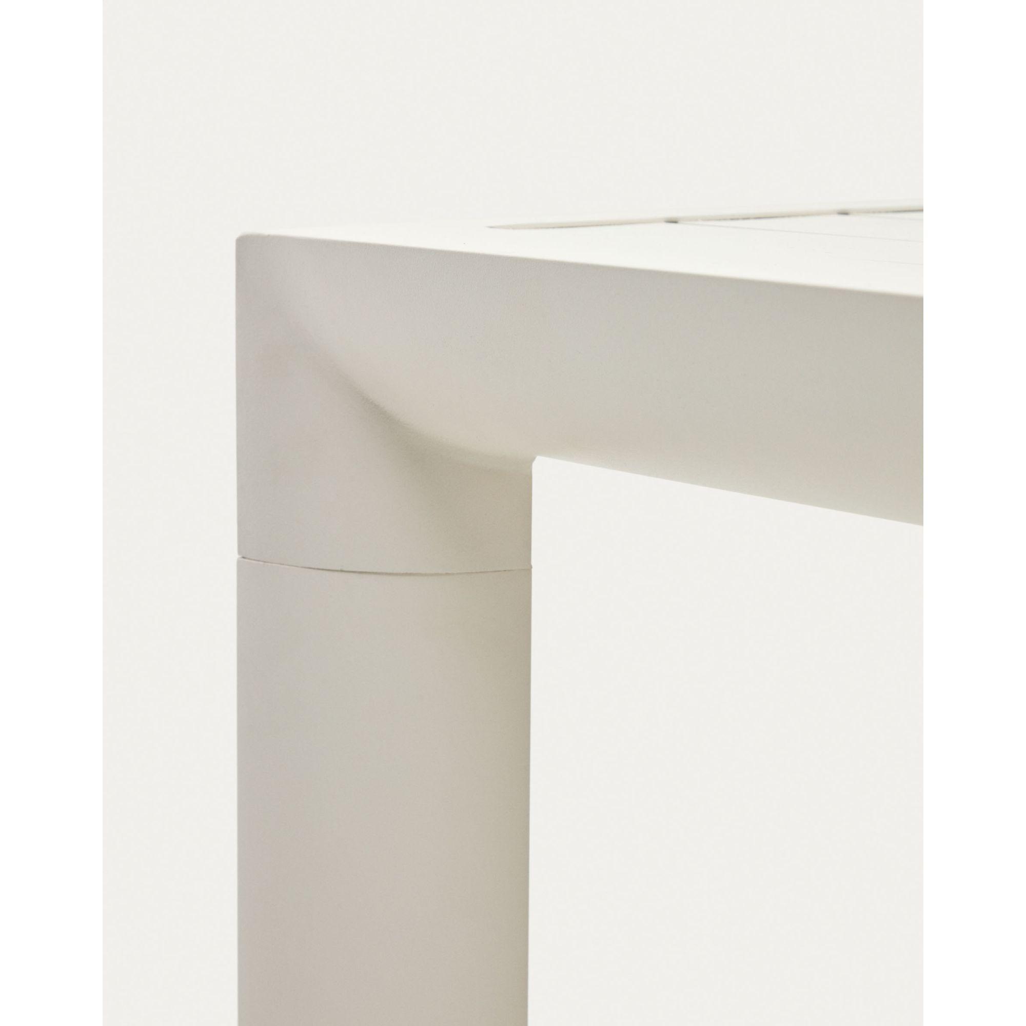 Gartentisch quadratisch Culip Aluminium weiss 77x77