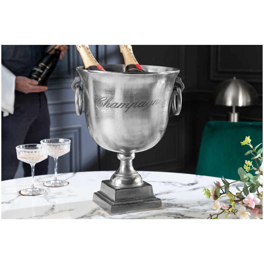 Champagner-Kühler Weinkühler 40cm Aluminium silber