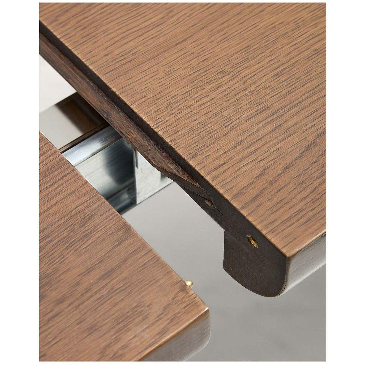 Esstisch Ausziehtisch Jondal Massivholz und Eichenfurnier nussbaumfinish 100 % FSC - Grösse: 200-286x100 cm