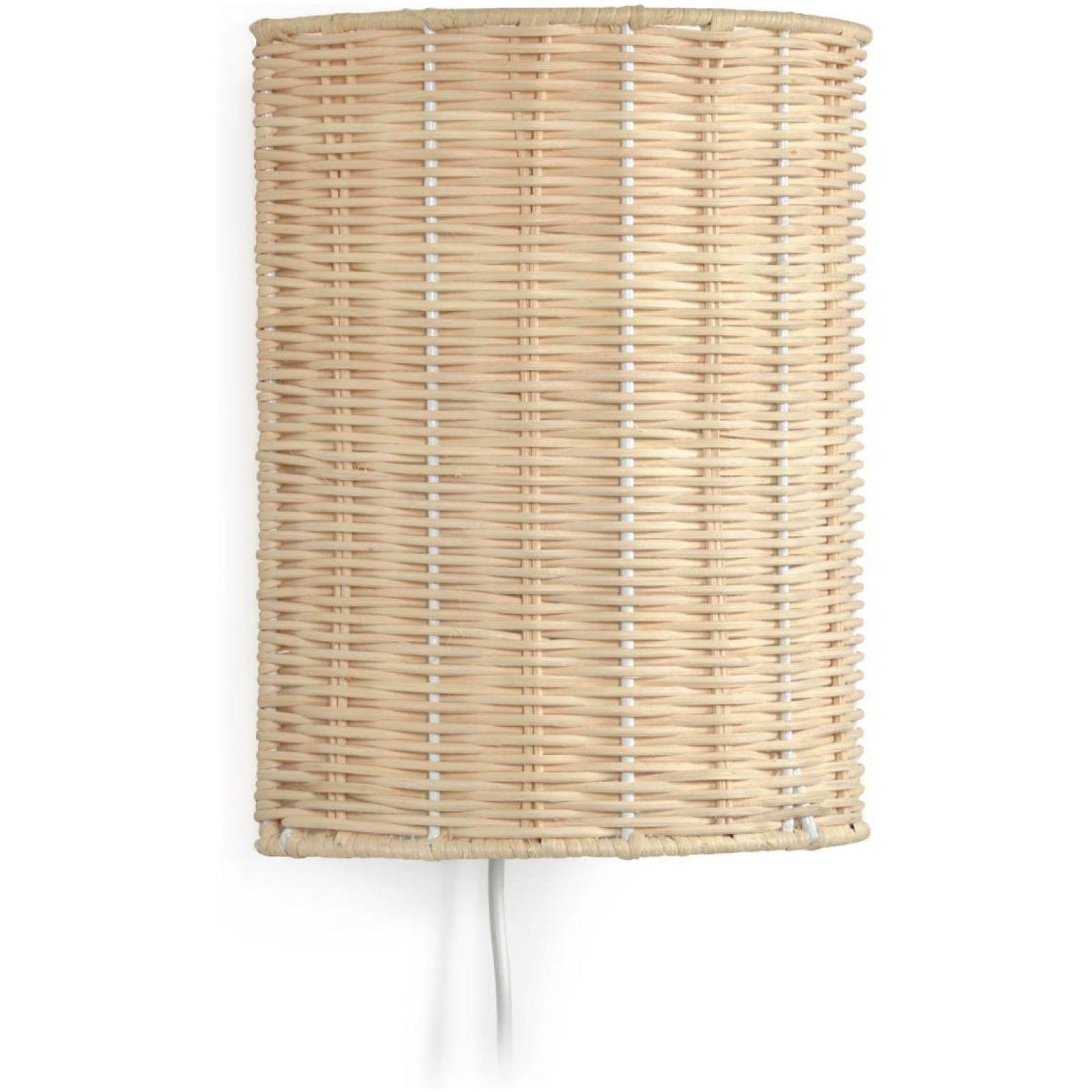 Kimjit Wandleuchte aus Rattan mit natürlichem Finish