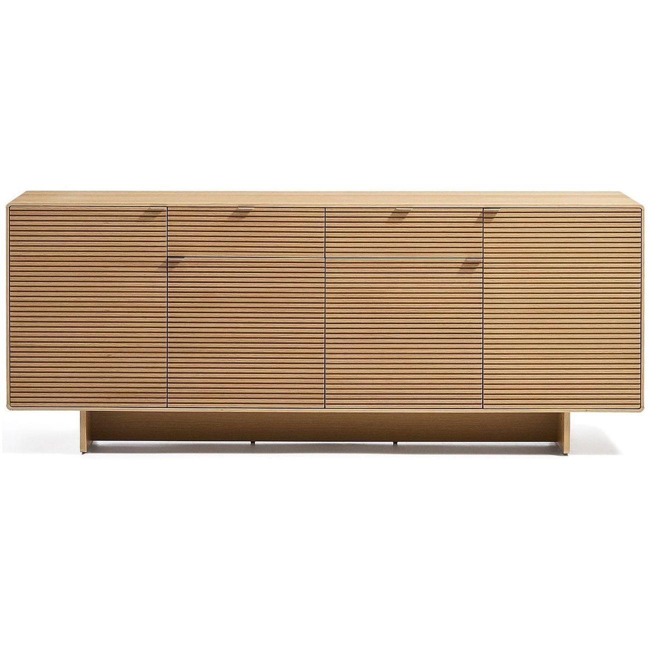 Buffet Norlen mit 4 Türen und 2 Schubladen in Eichenfurnier mit naturfarbenem Finish FSC Mix Credit 194