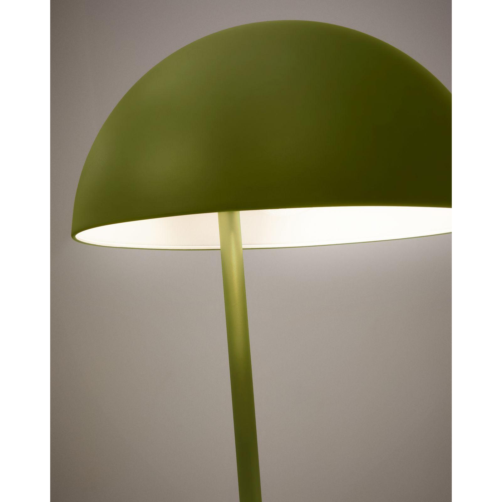 Catlar Stehlampe aus Eschenholz und Metall mit grünem Lackfinish