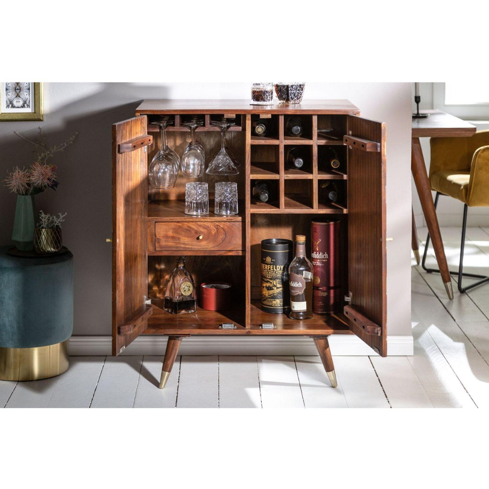 Barschrank Beehive I 75cm Akazienholz