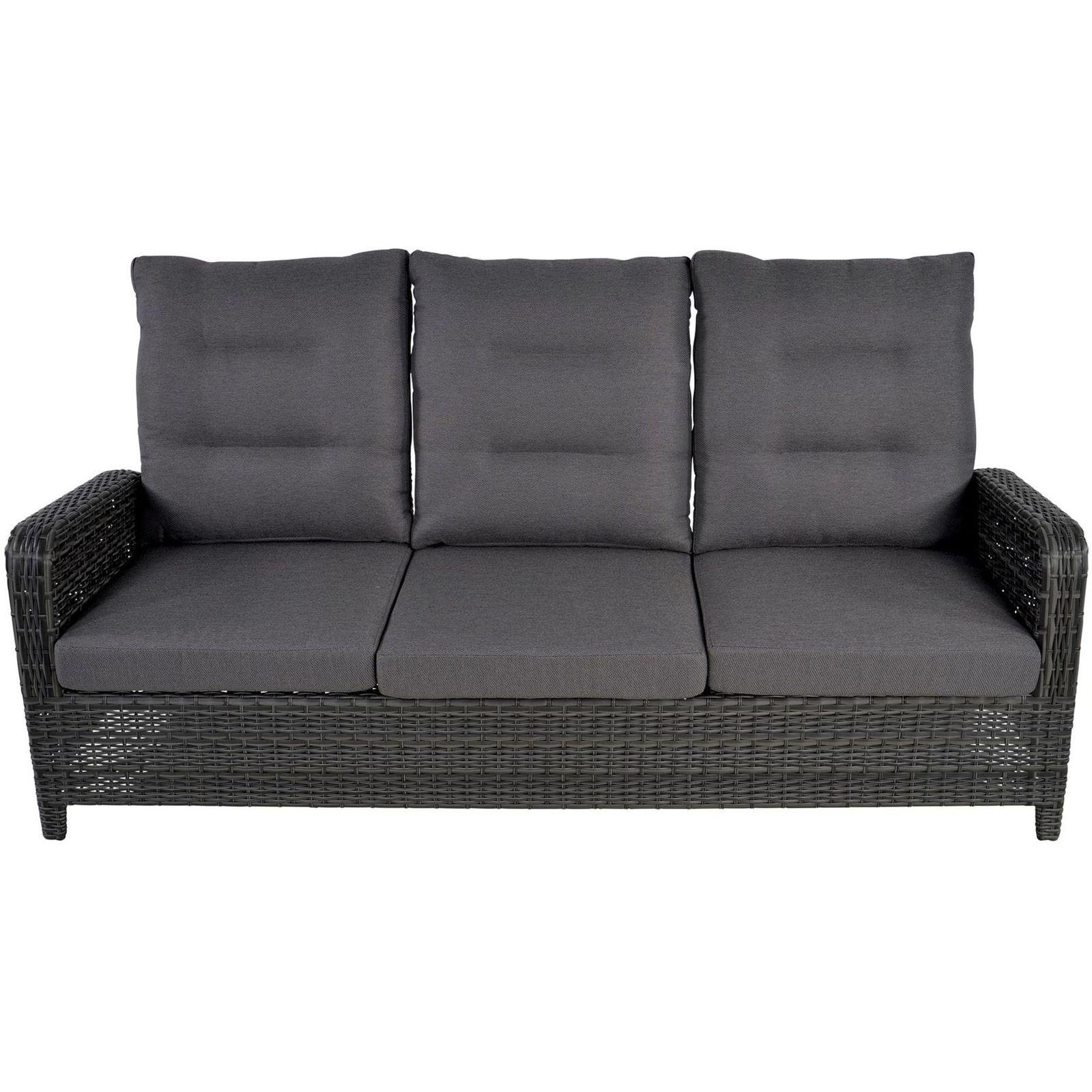 Garten Loungesofa verstellbar Poly Rattan Nino 197 (mit Funktion)