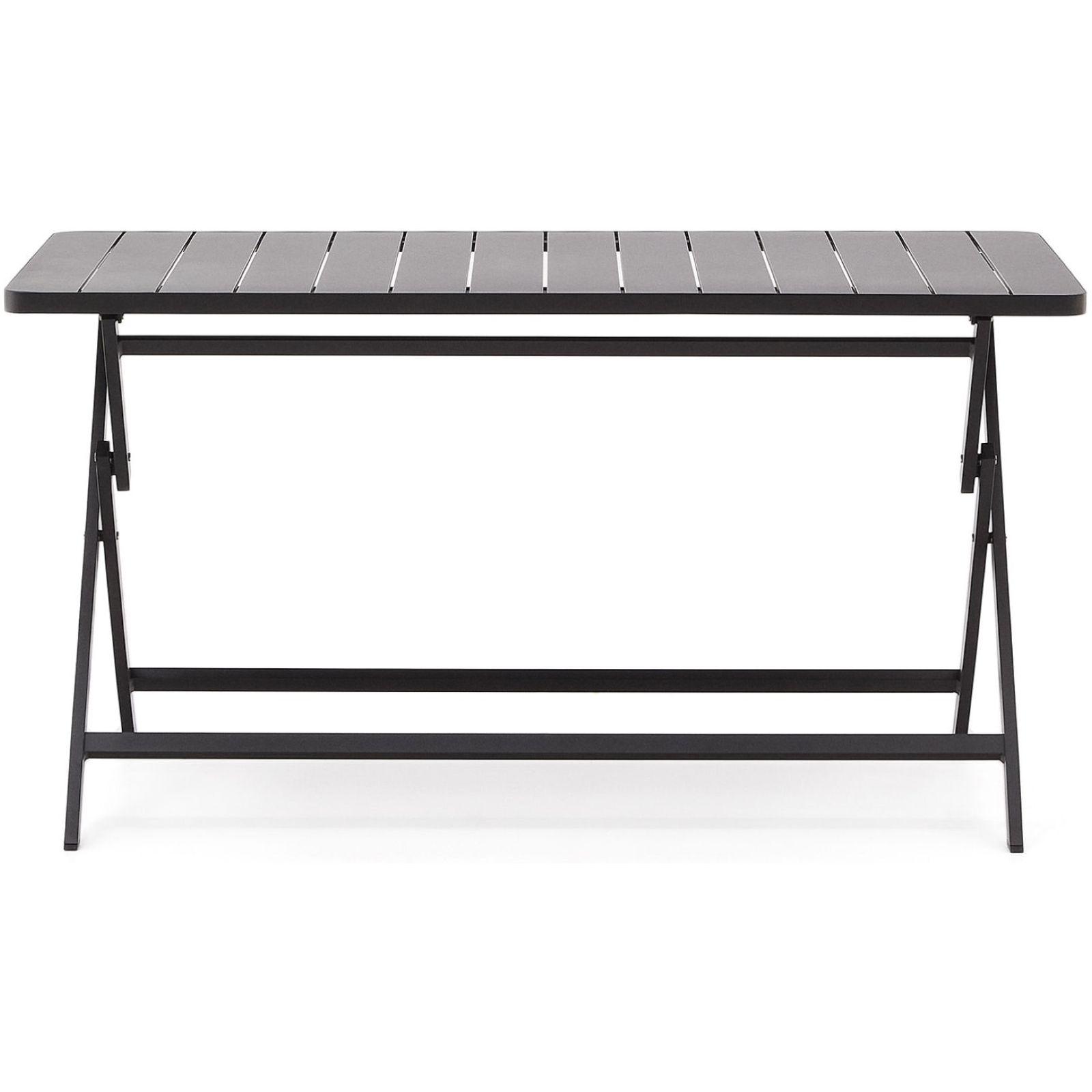 Garten Klapptisch quadratisch Torreta Aluminium dunkelgrau 140x70