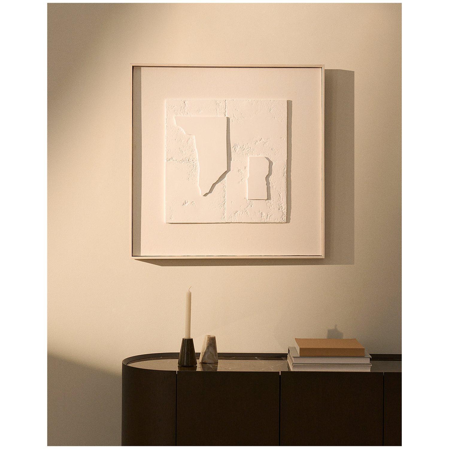 Abstraktes Bild Gadir II weiss 80x80